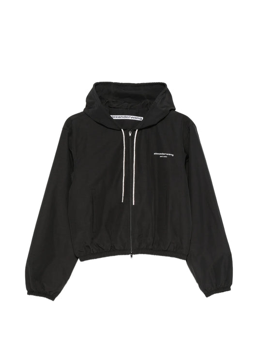 crystal drawcord hoodie jacket