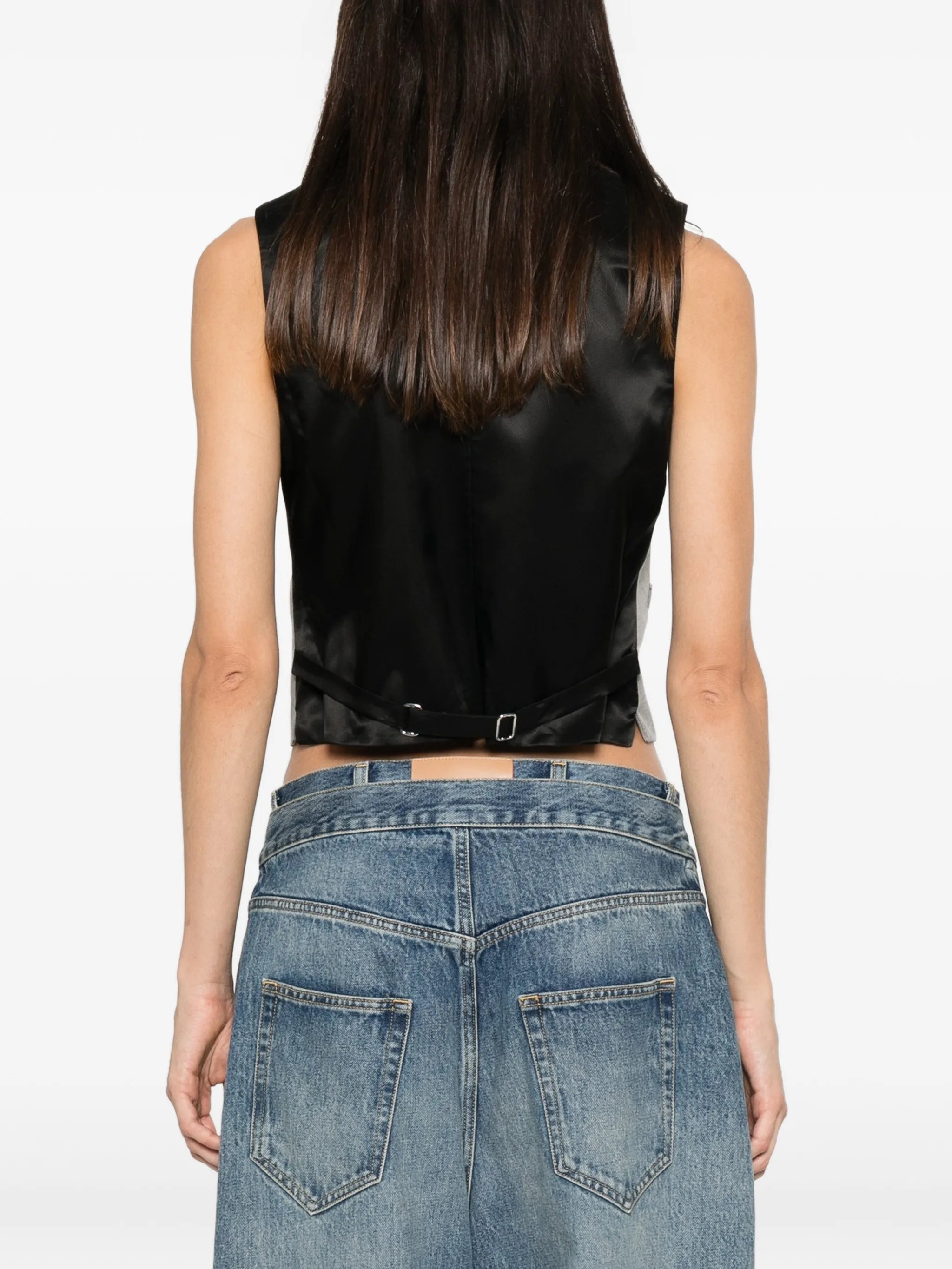 continuous loop zipper tailored vest