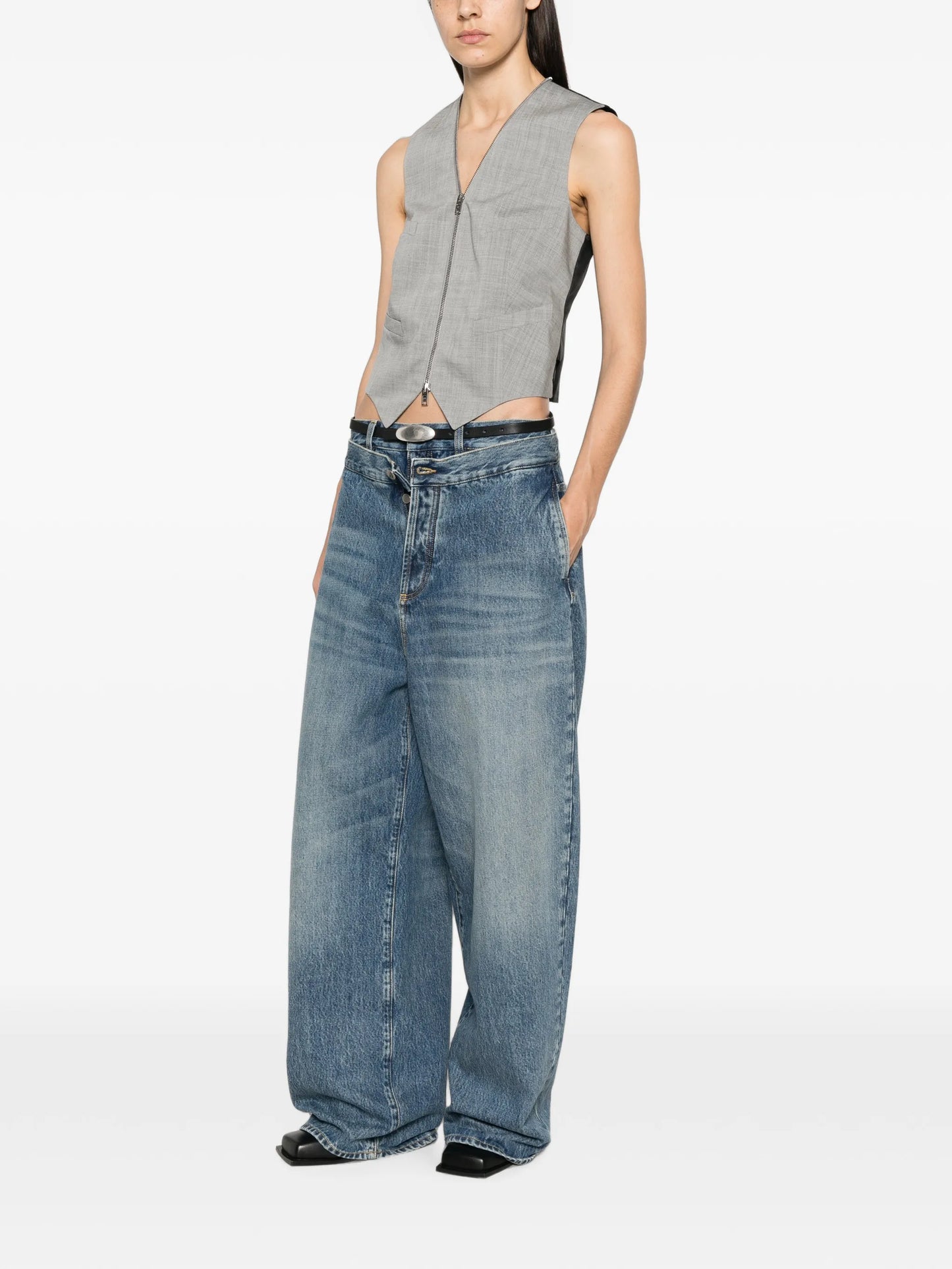 tailored zipper vest