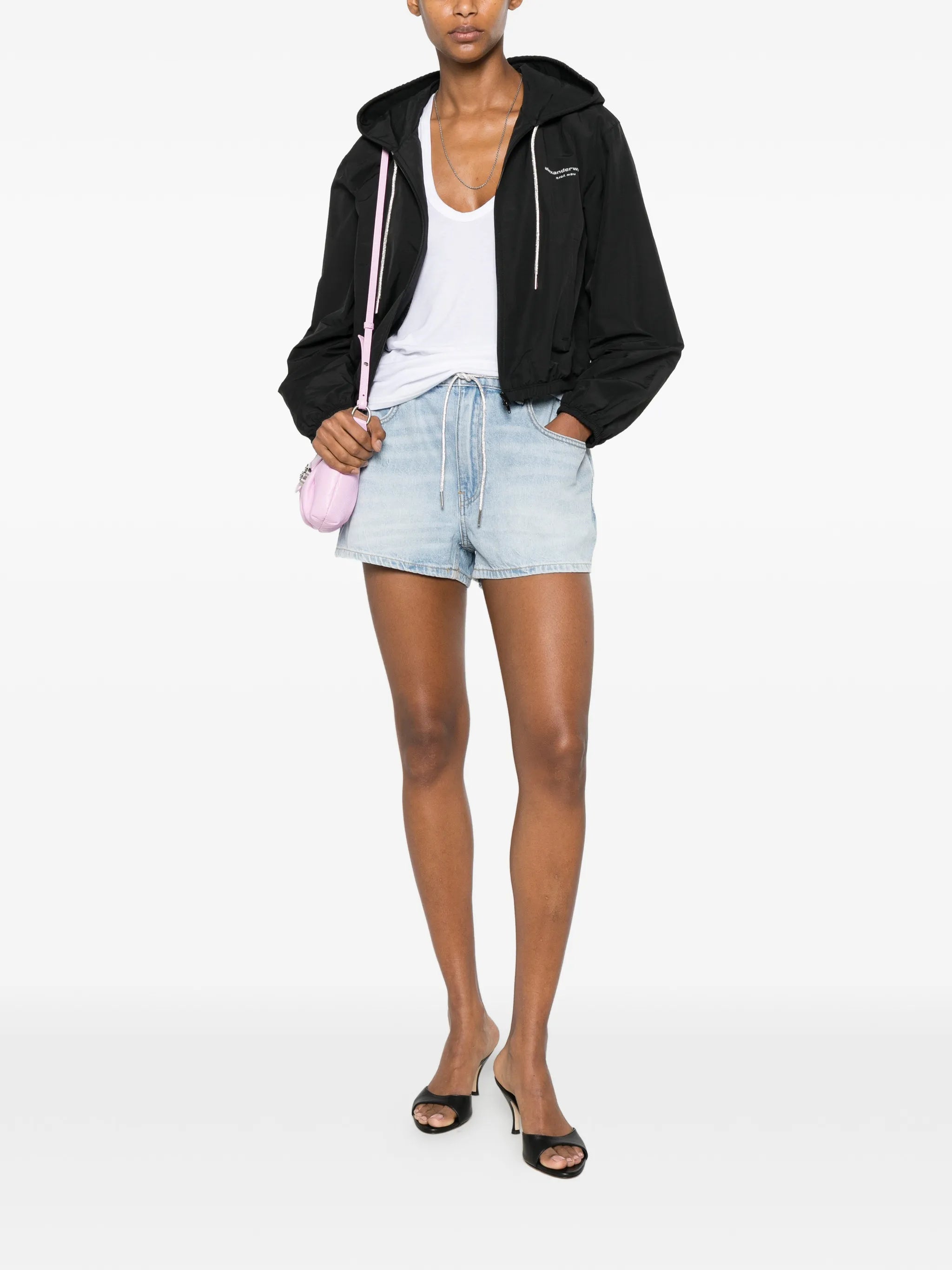 marathon crystal-drawstring shorts