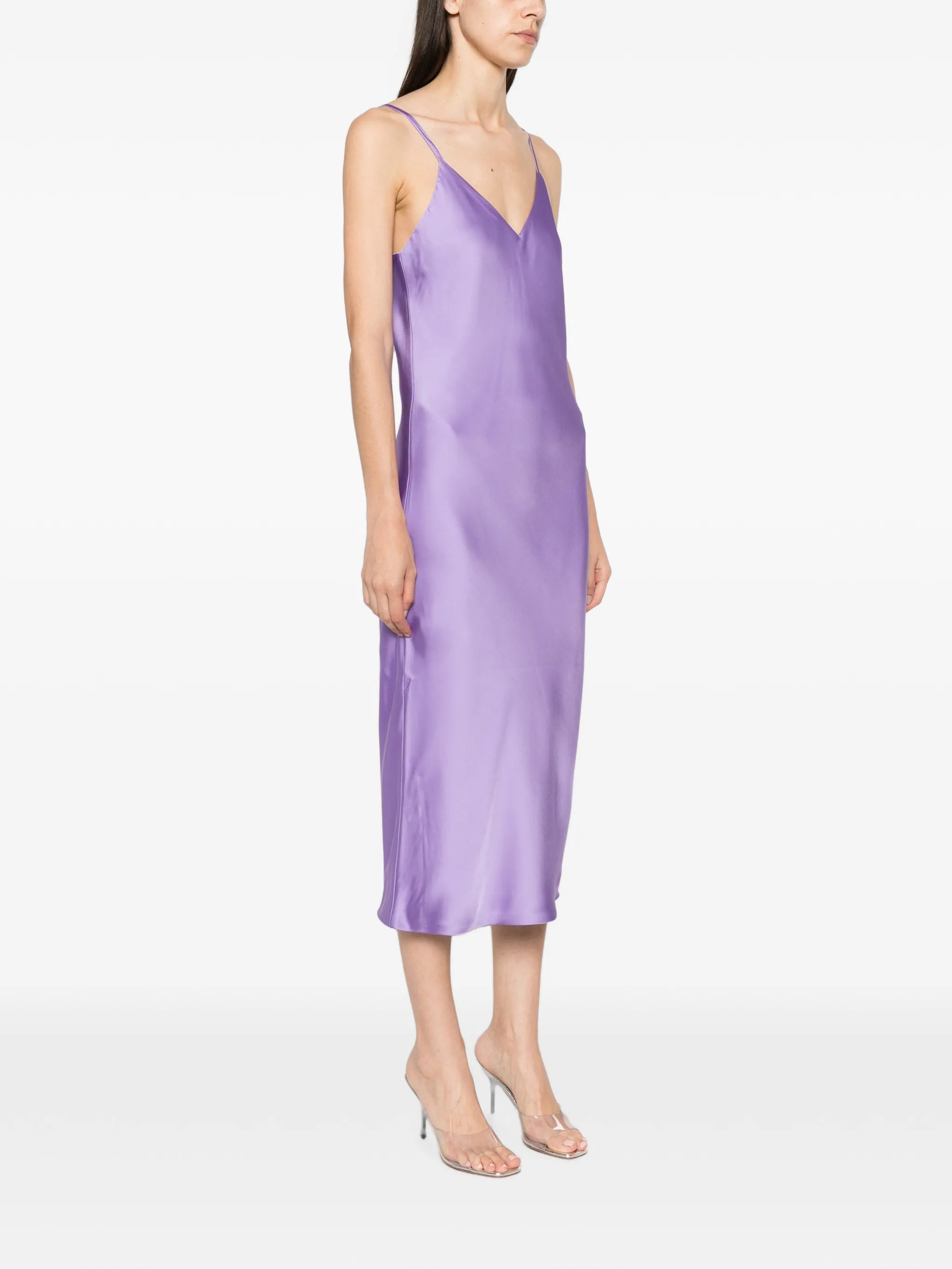 V-neck midi dress