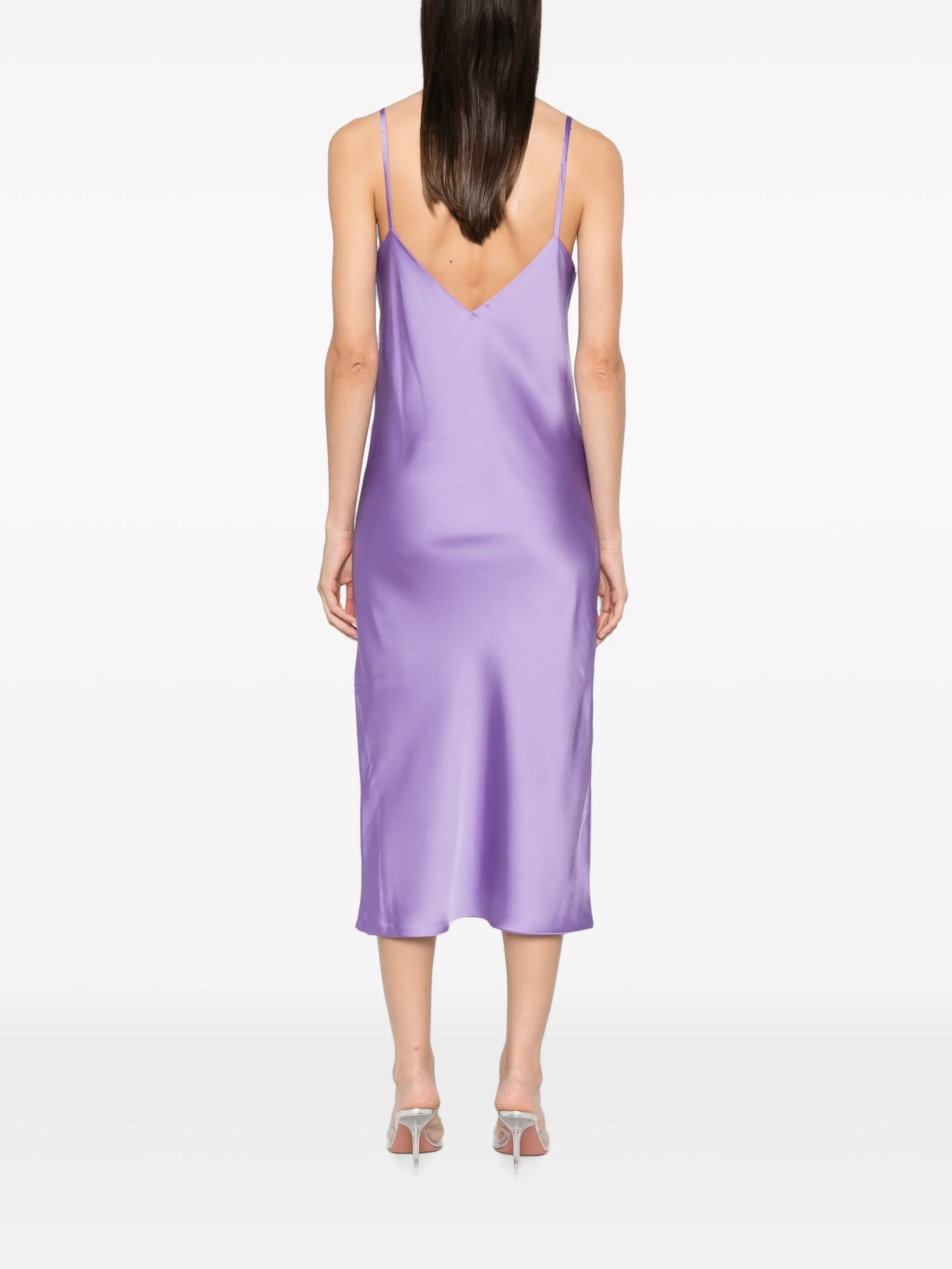 V-neck midi dress