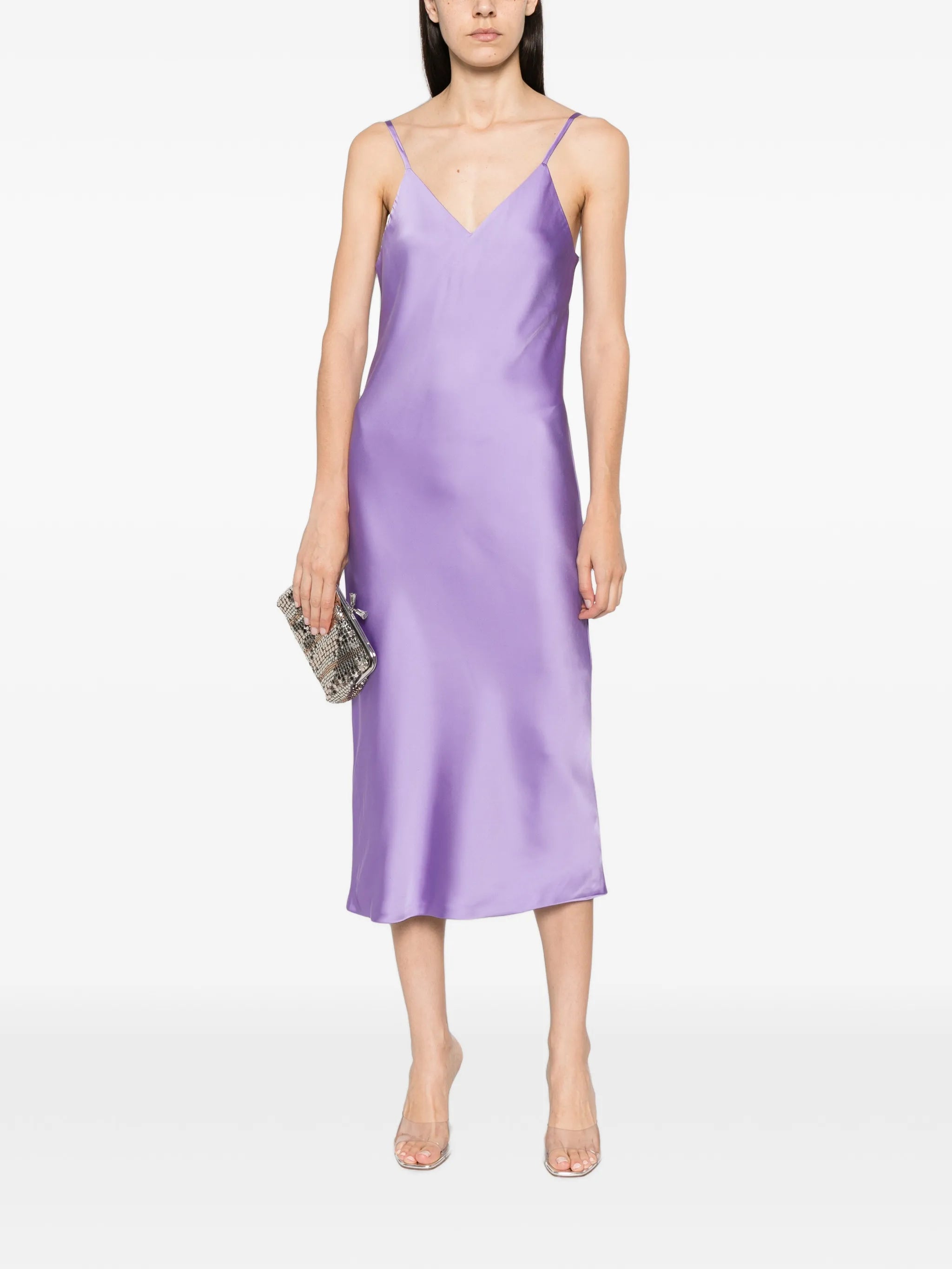 V-neck midi dress