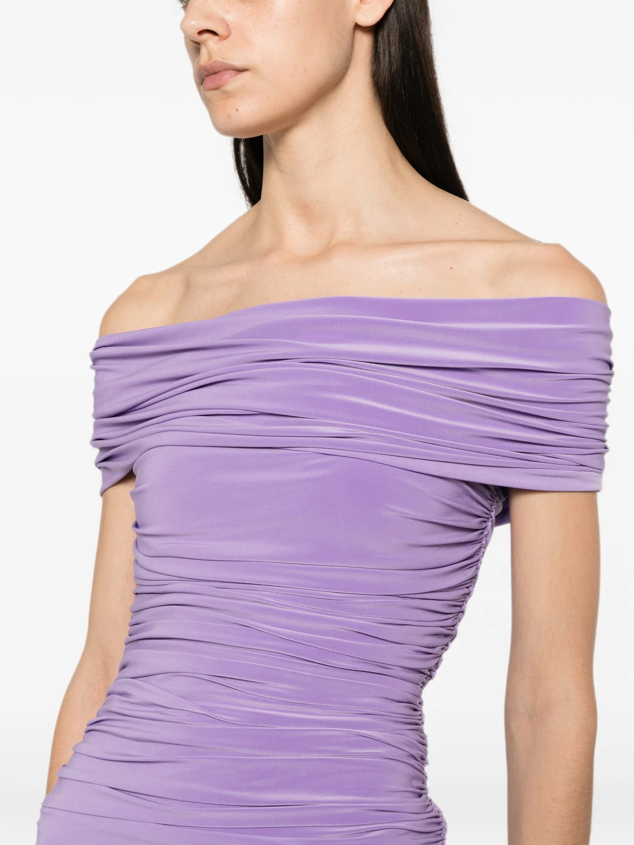 ruched mini dress