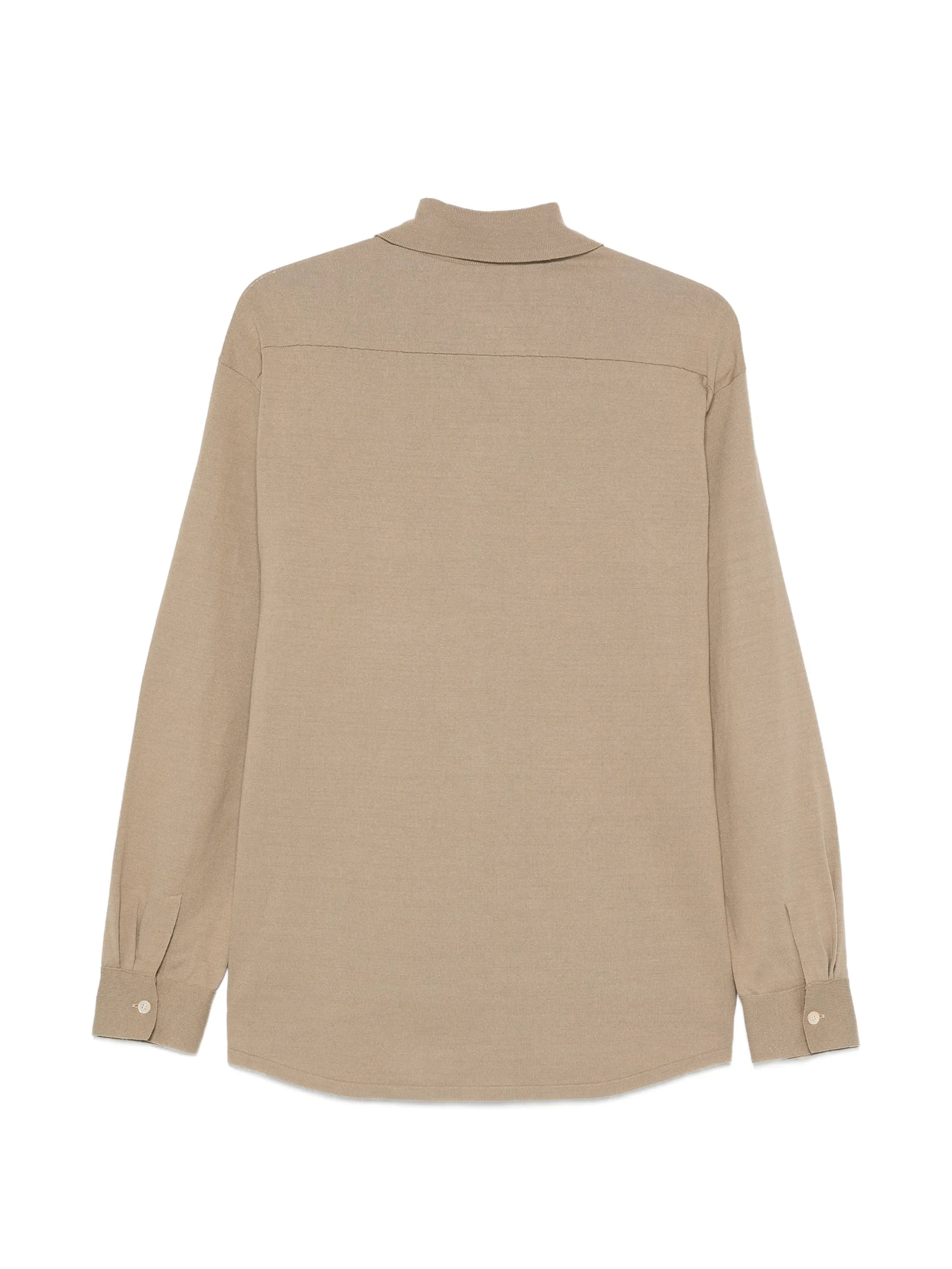 Tussah high-gauge silk cardigan