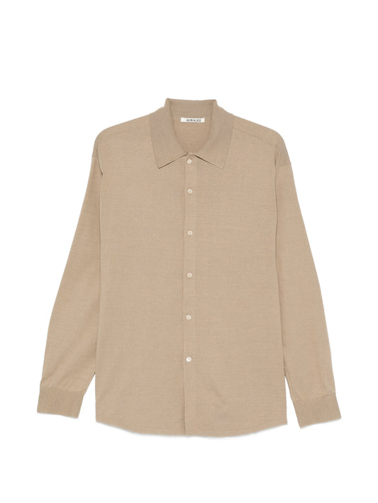 Tussah high-gauge silk cardigan