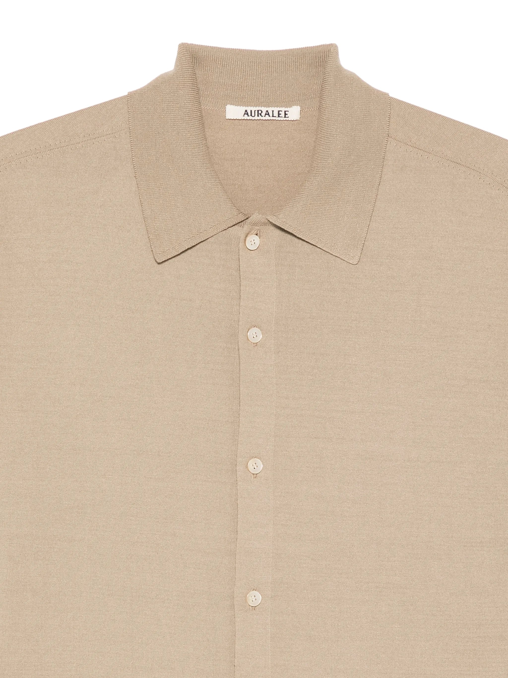 Tussah high-gauge silk cardigan