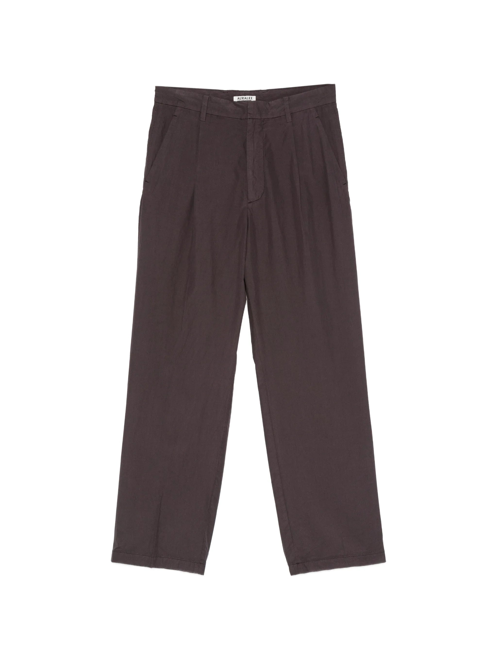 garment-dyed pleated trousers