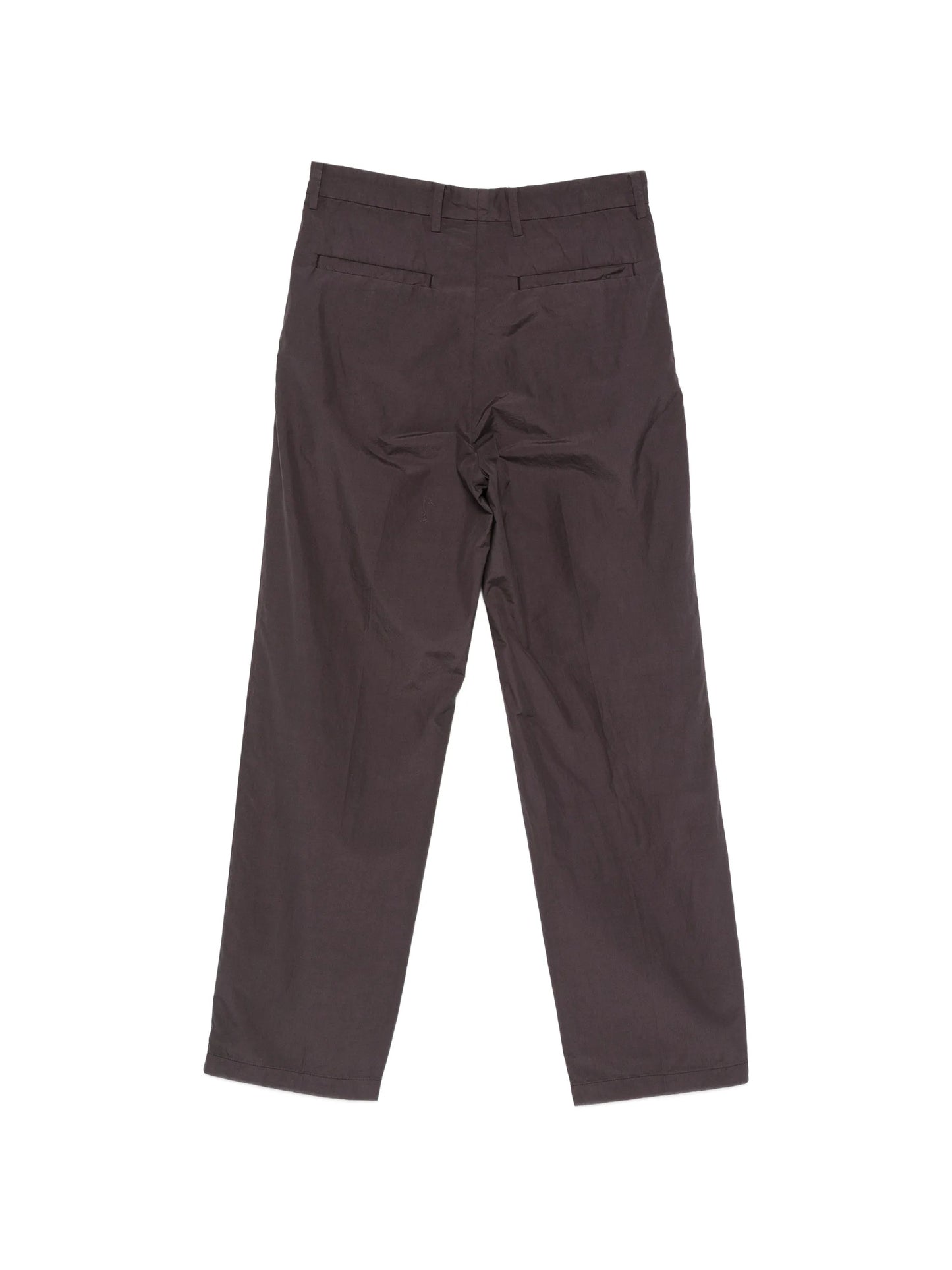 pleated straight-leg trousers