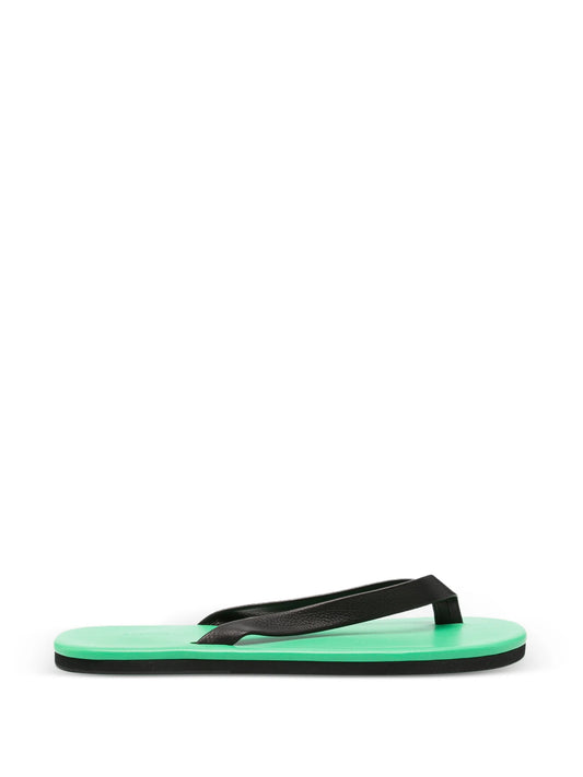 leather flip-flops