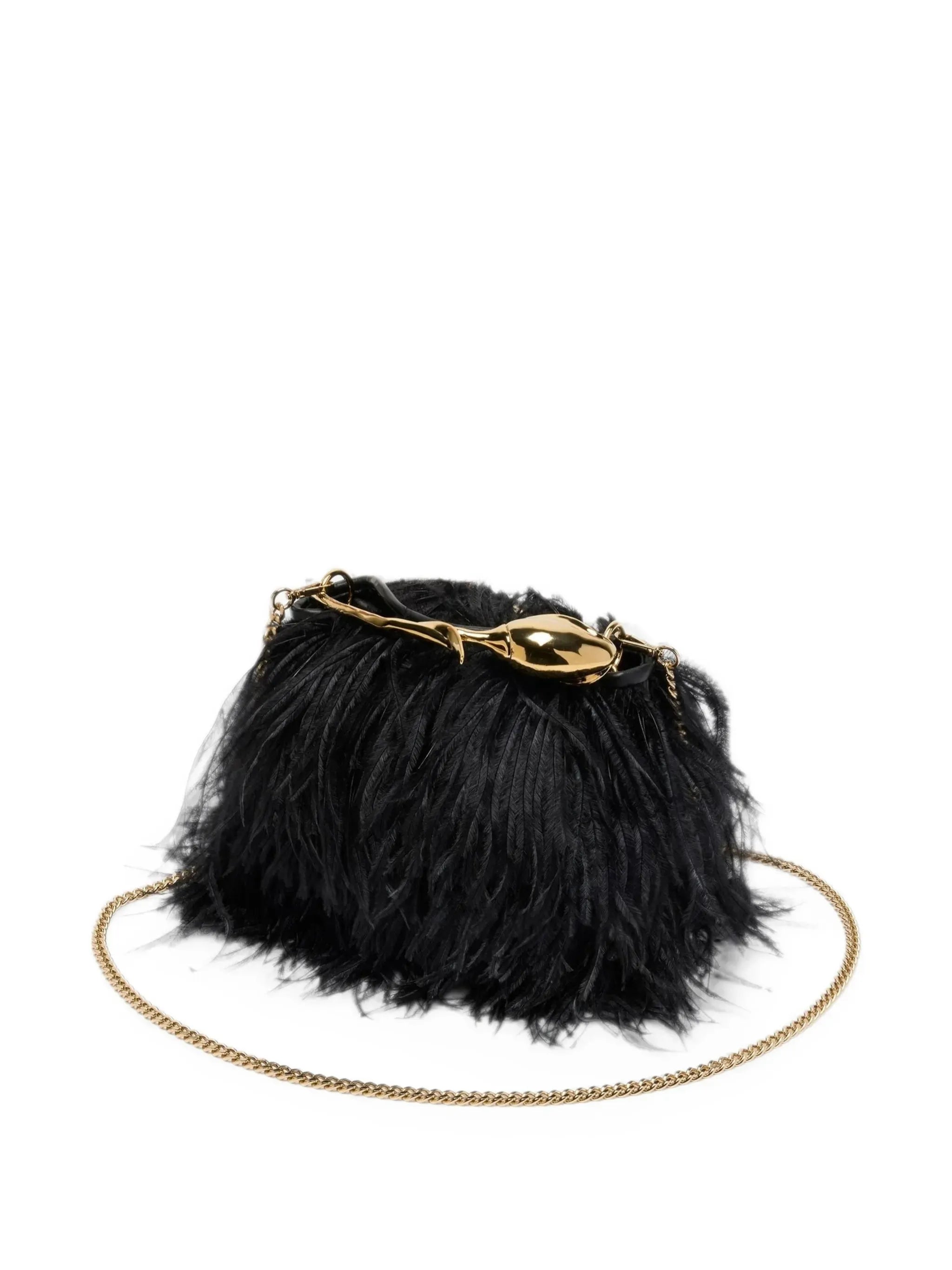 Mini Bloom feather tote bag