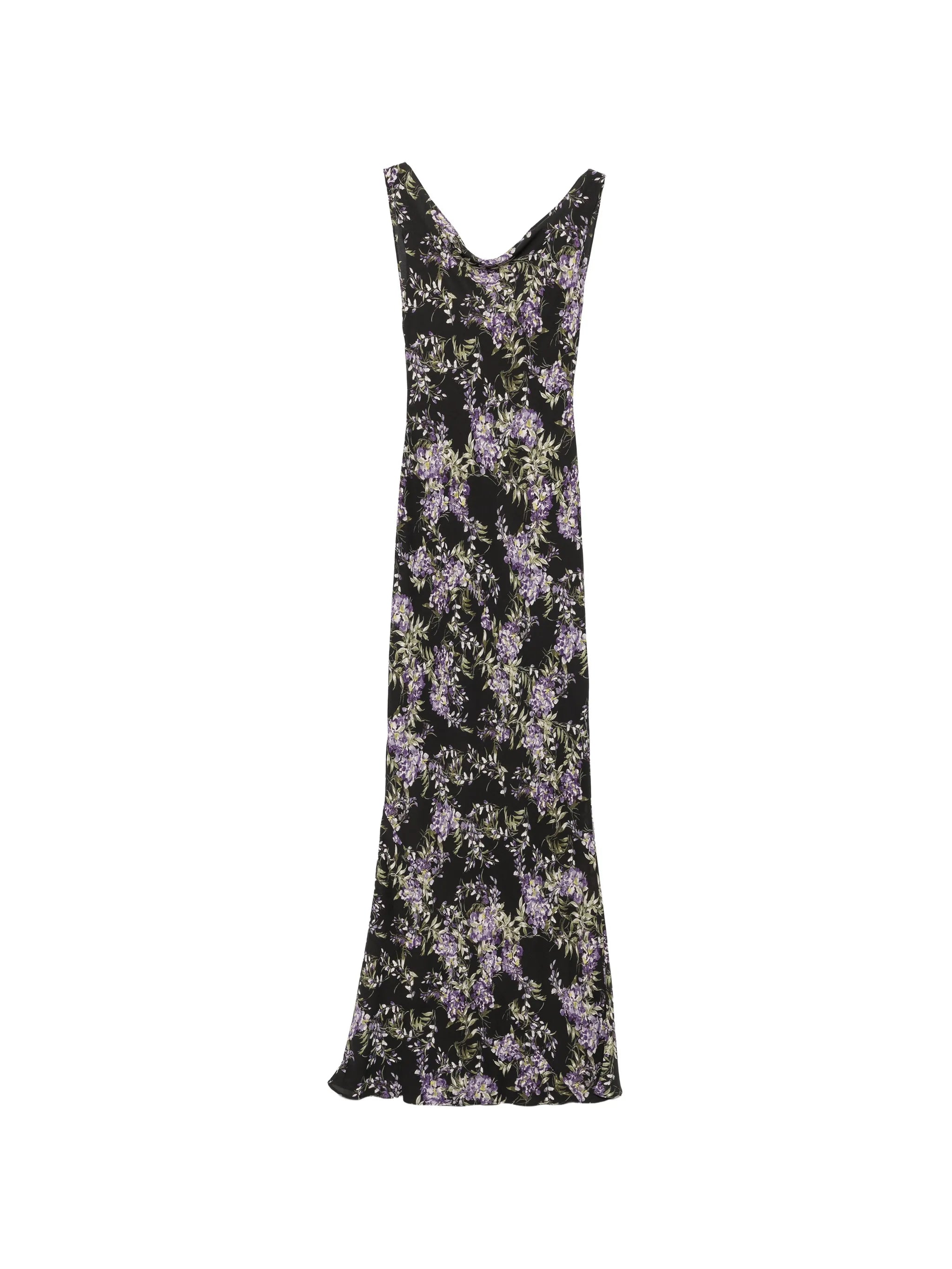 floral-print cowl-neck dress