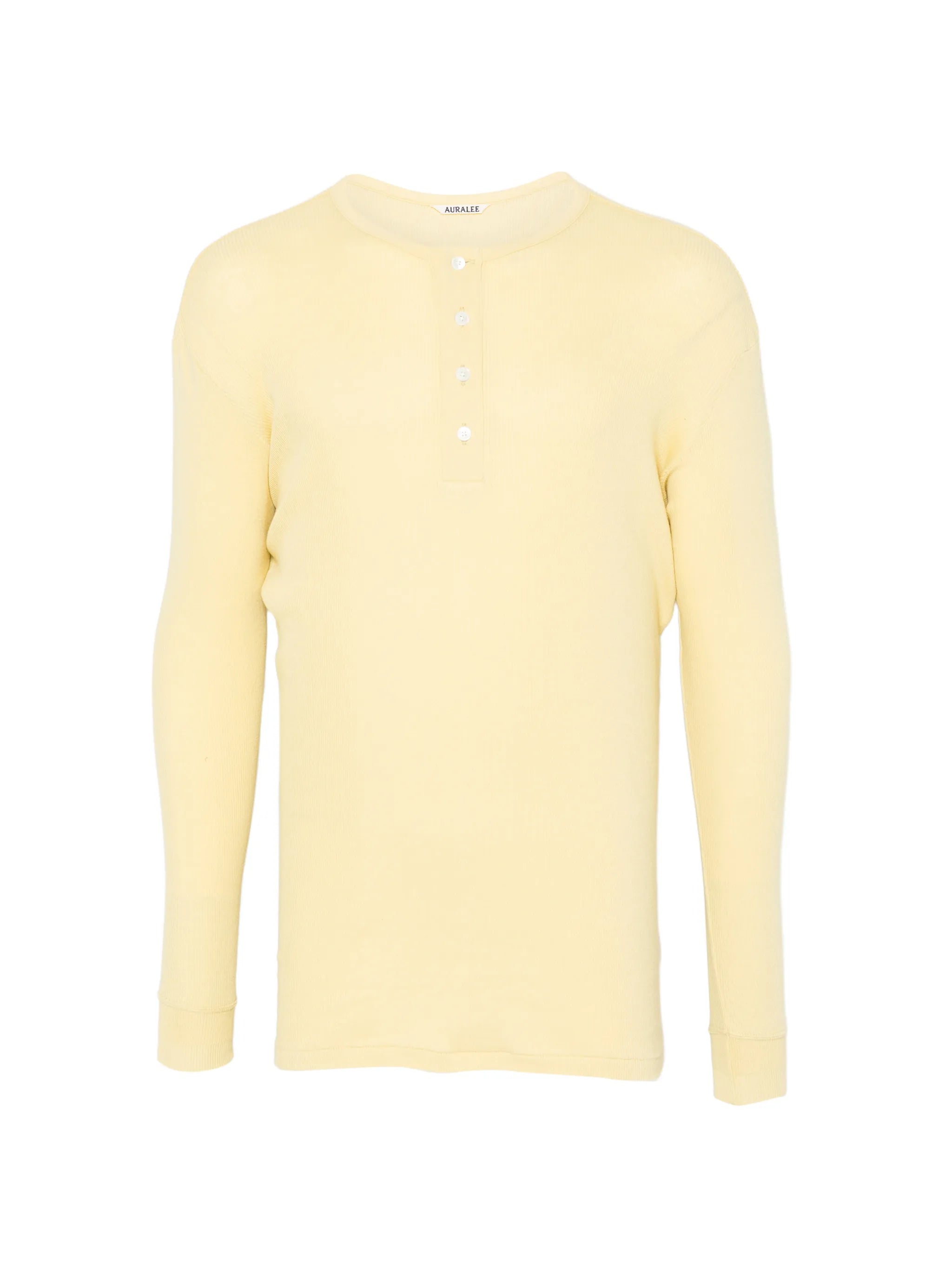 Henley ribbed-knit top