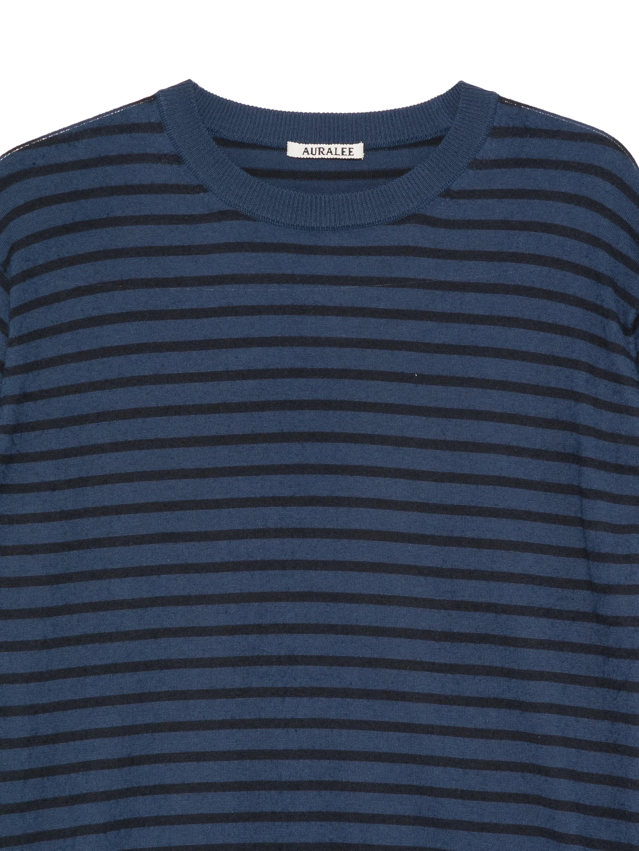 high-gauge striped cotton T-shirt