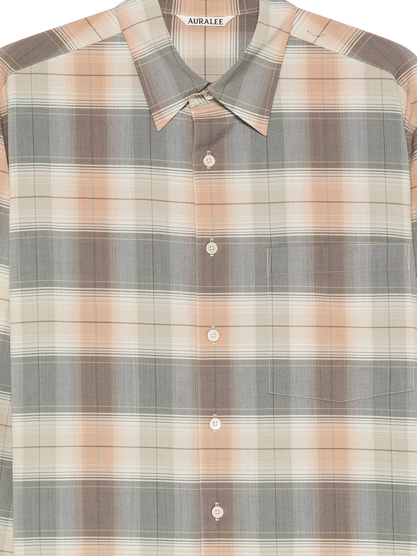 check-print wool shirt