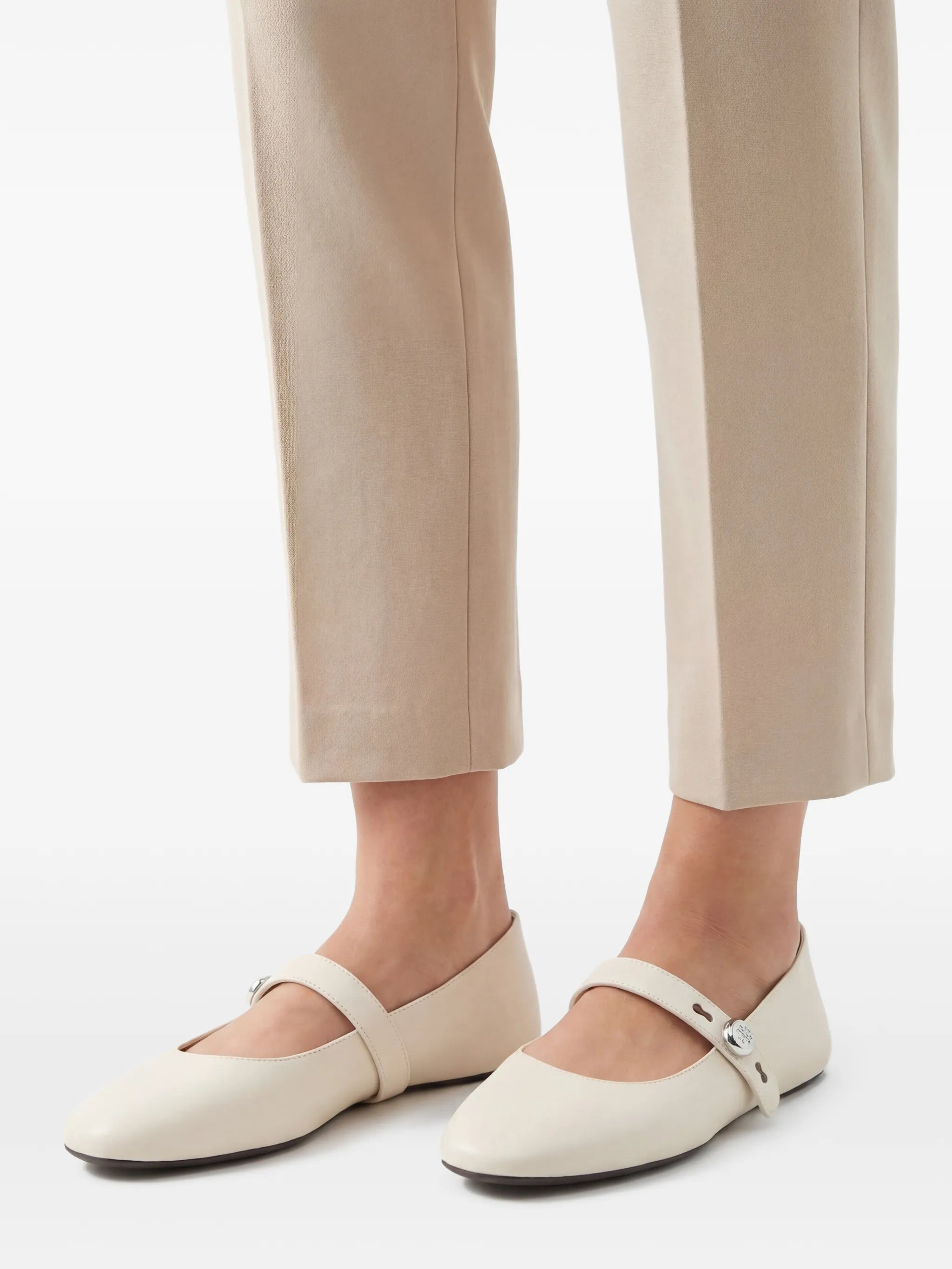 Romy Mary Jane buckle strap ballet flats