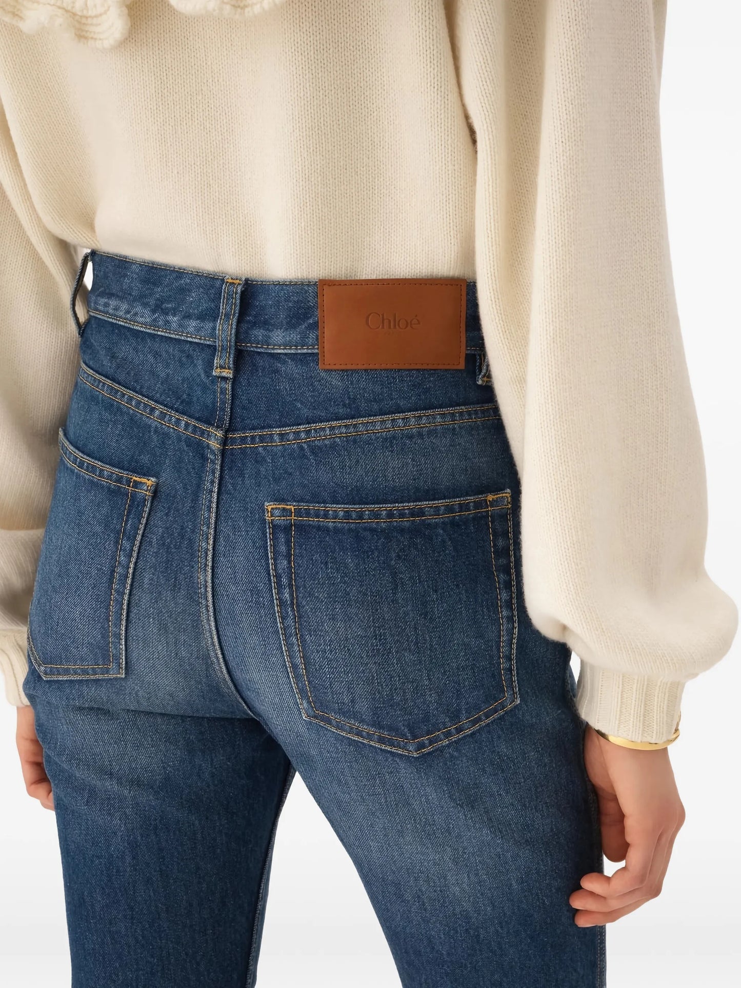high-rise capri jeans