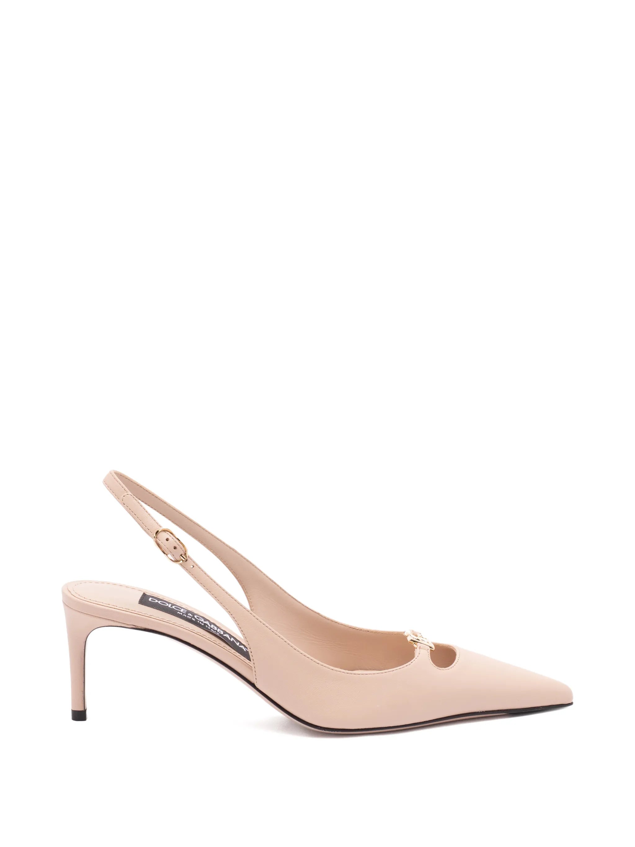 silk-effect nappa-leather slingbacks