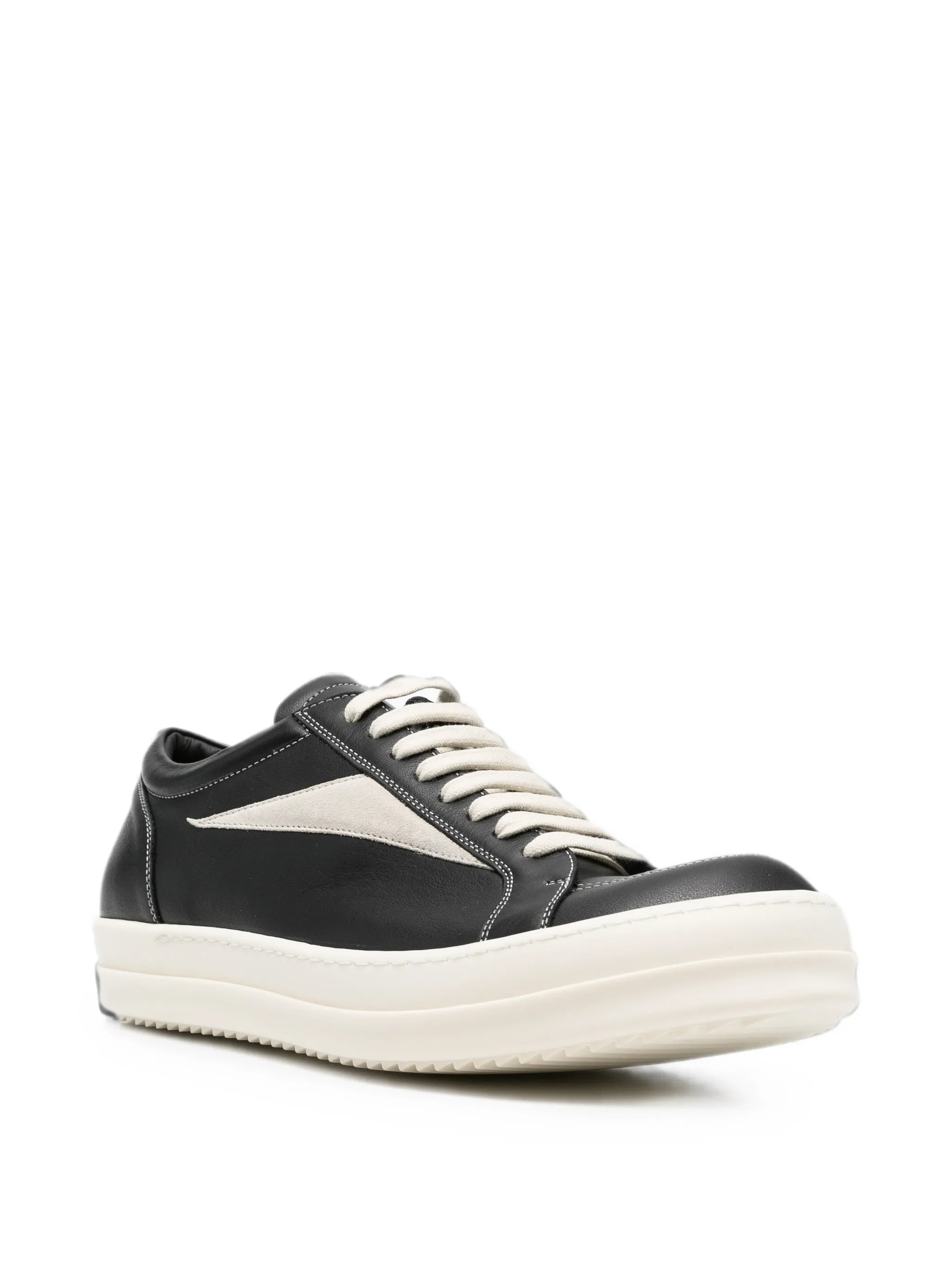 Vintage lace-up leather sneakers