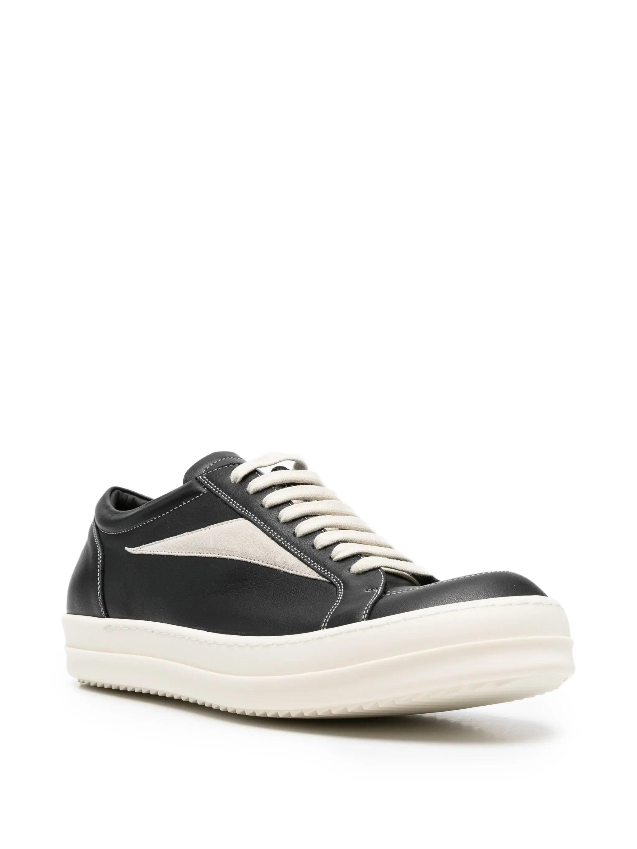 Vintage lace-up leather sneakers