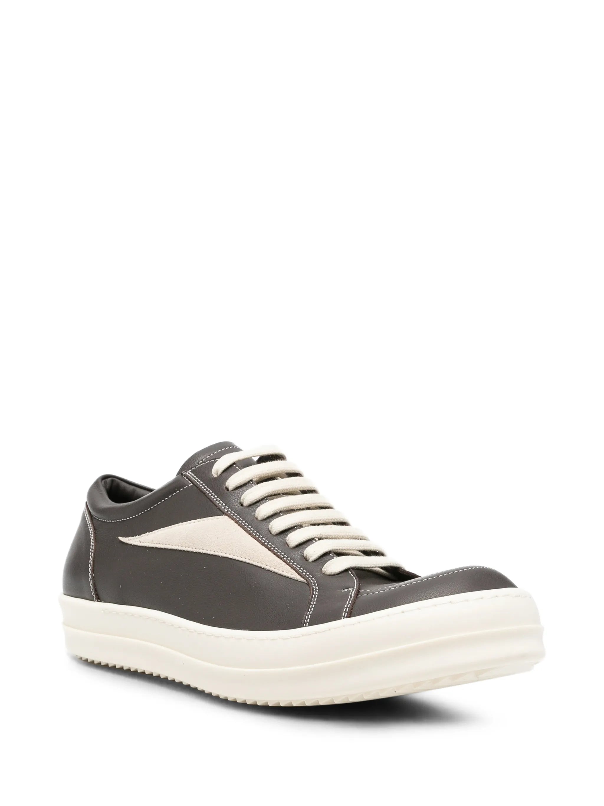 leather lace-up sneakers