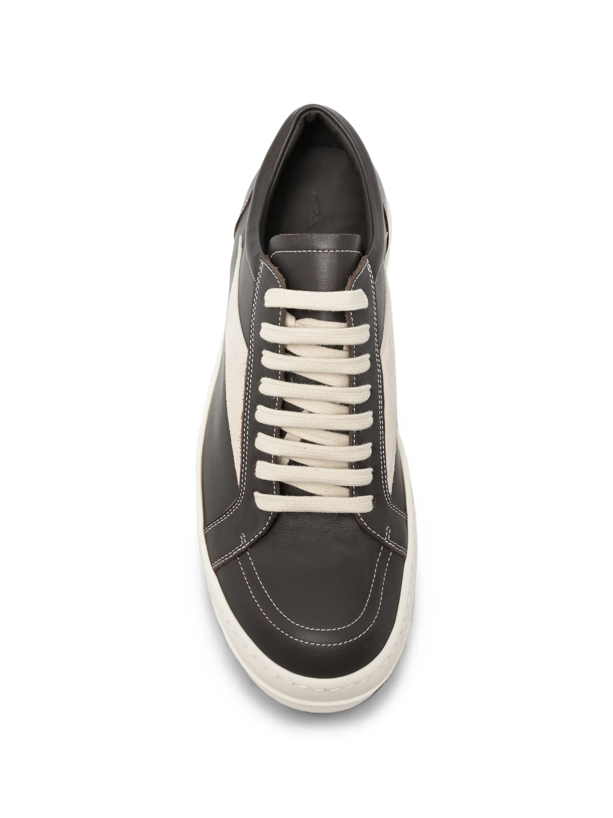 leather lace-up sneakers