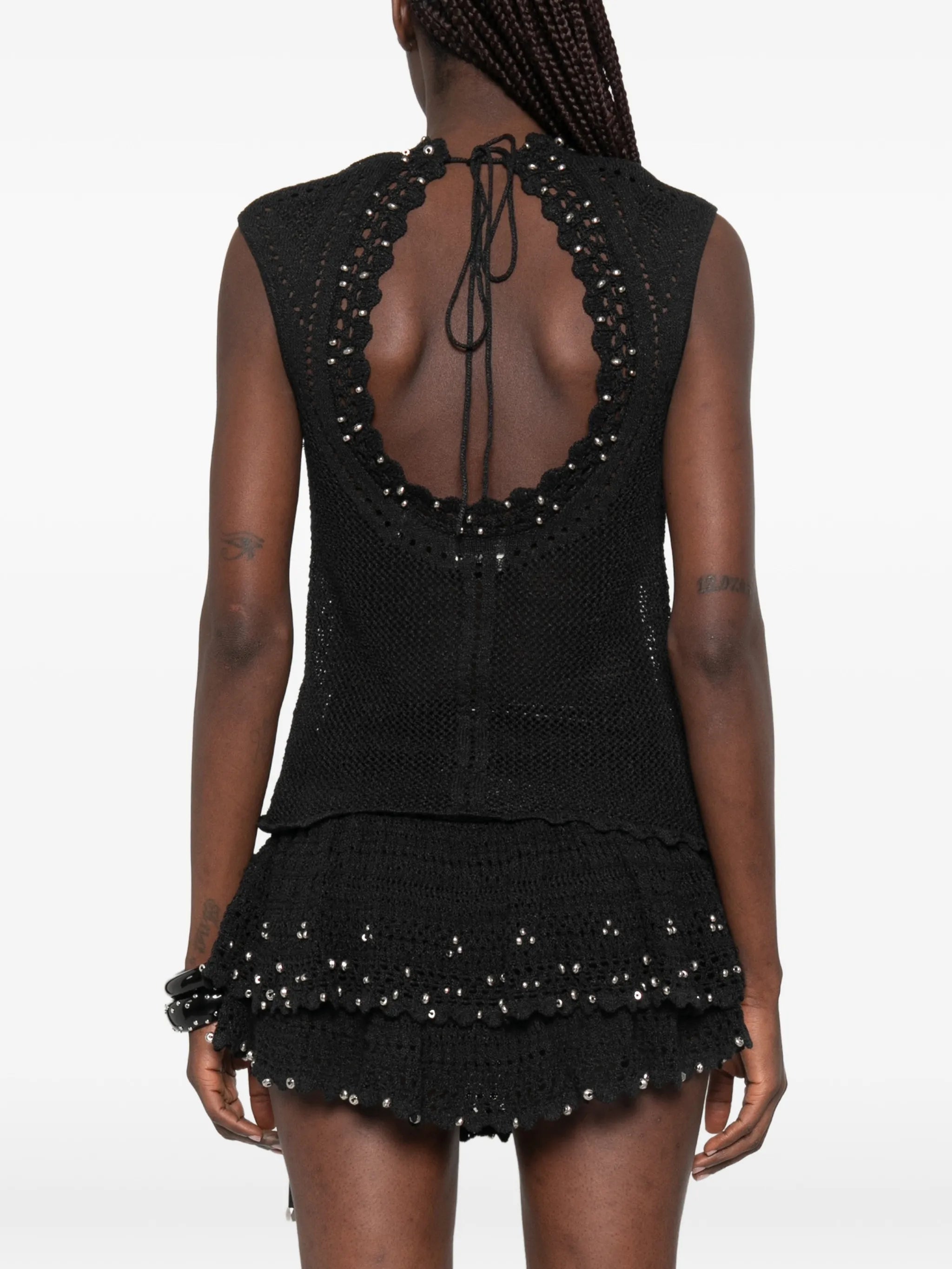 scalloped openwork top