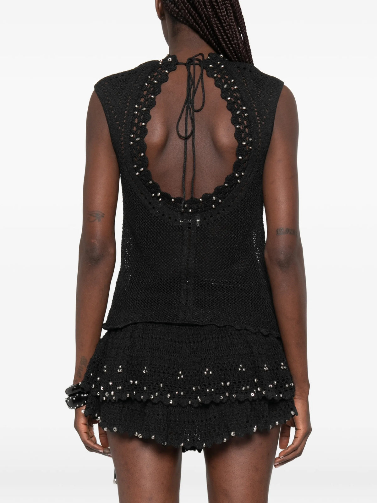 scalloped openwork top