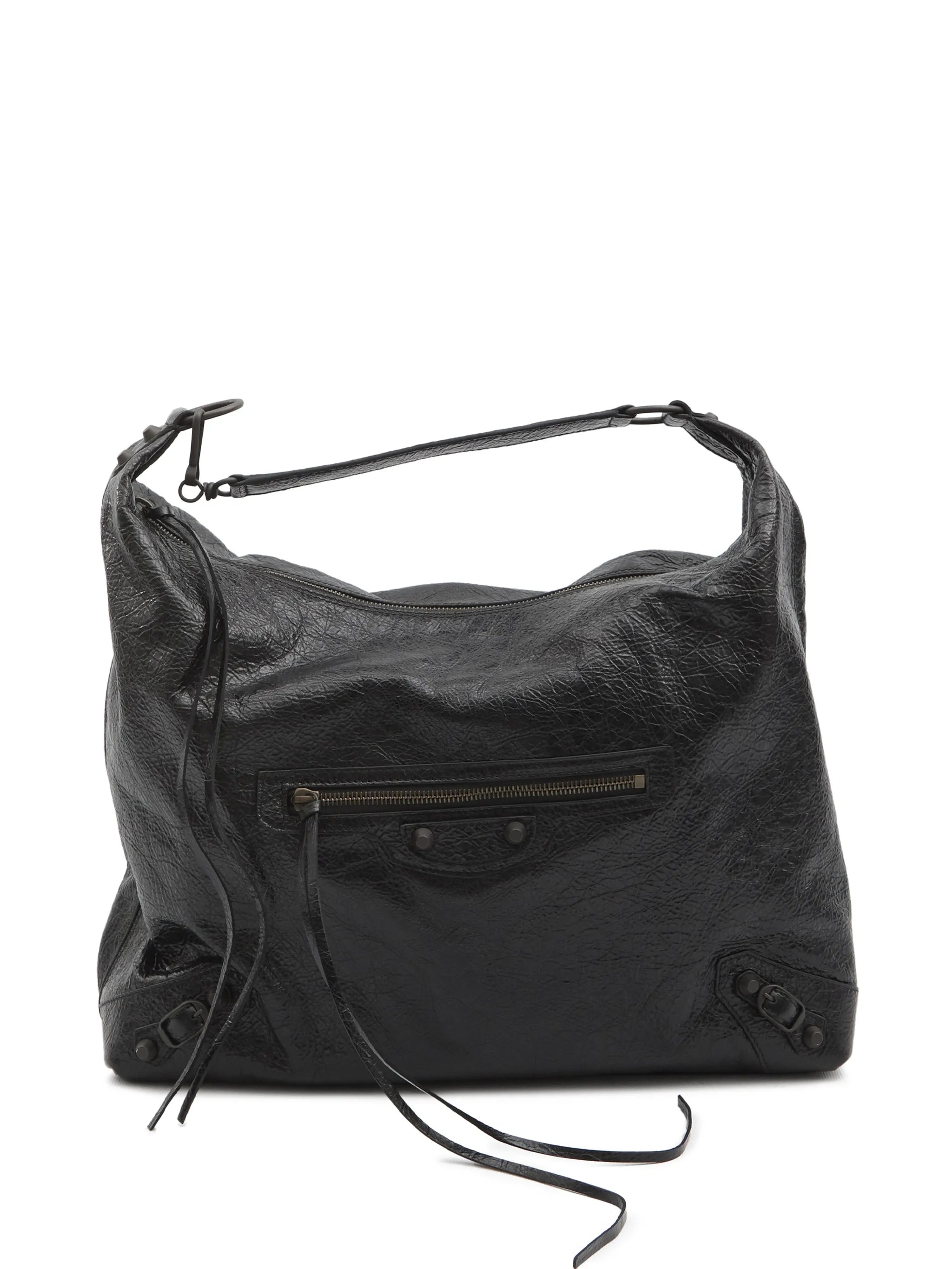Le City Hobo medium arena zip leather tote bag