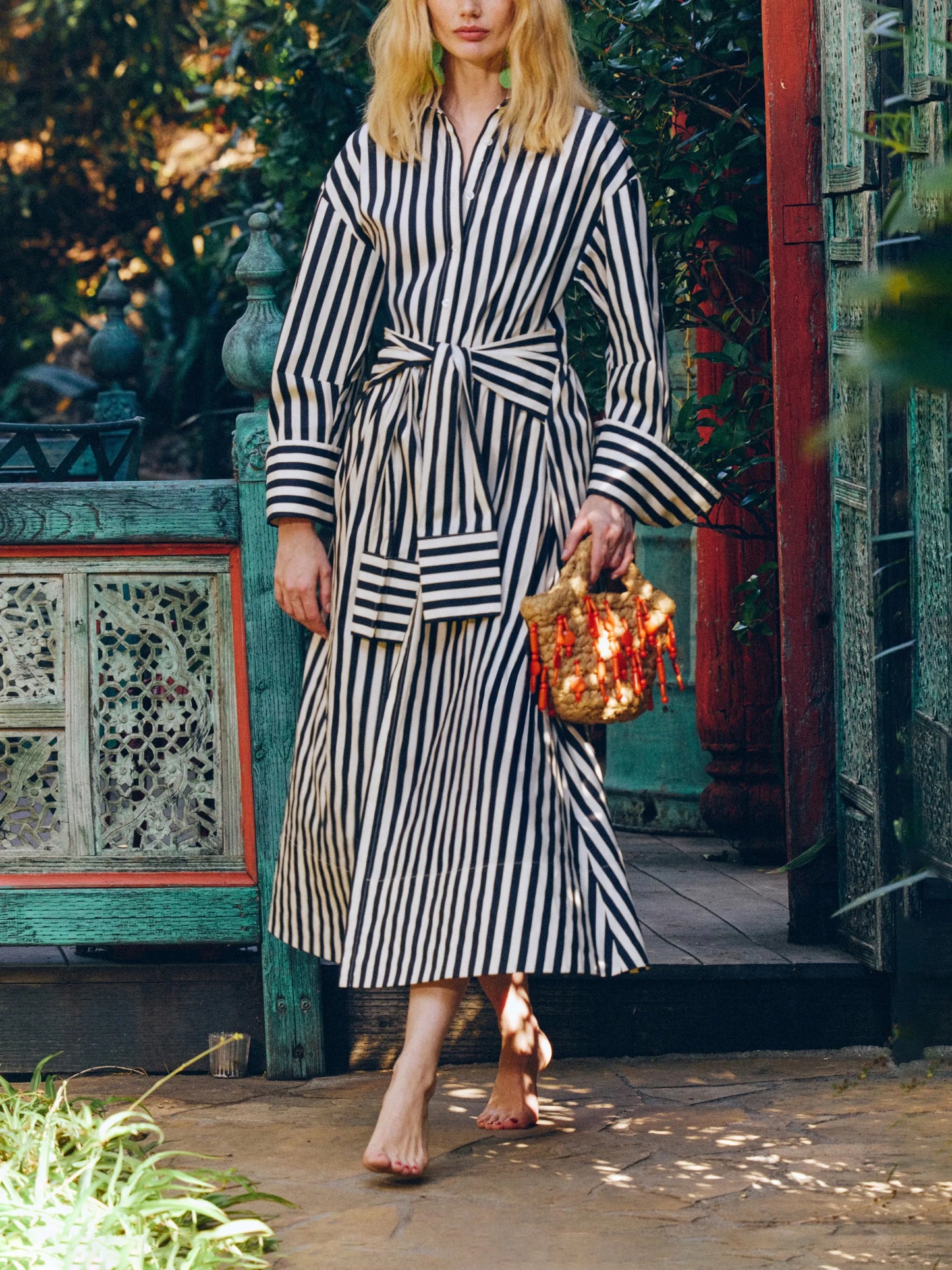 Inna striped maxi dress