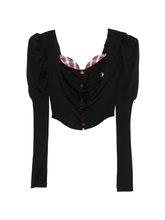 button bea corset top
