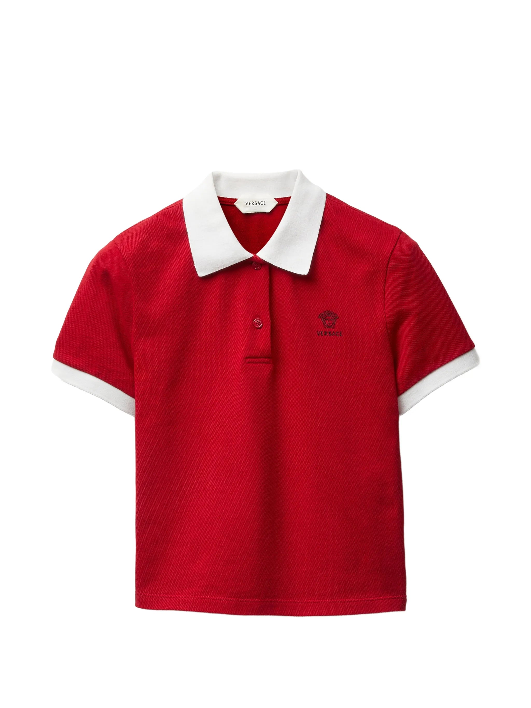contrast-trim polo shirt