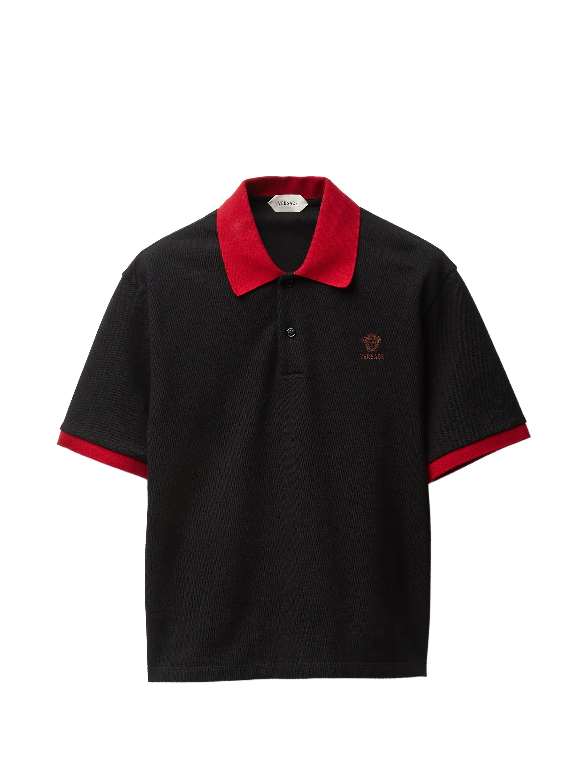 embroidered cotton piqué polo