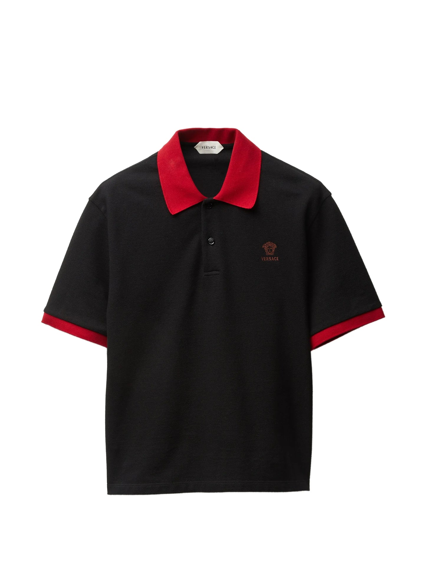 embroidered cotton piqué polo