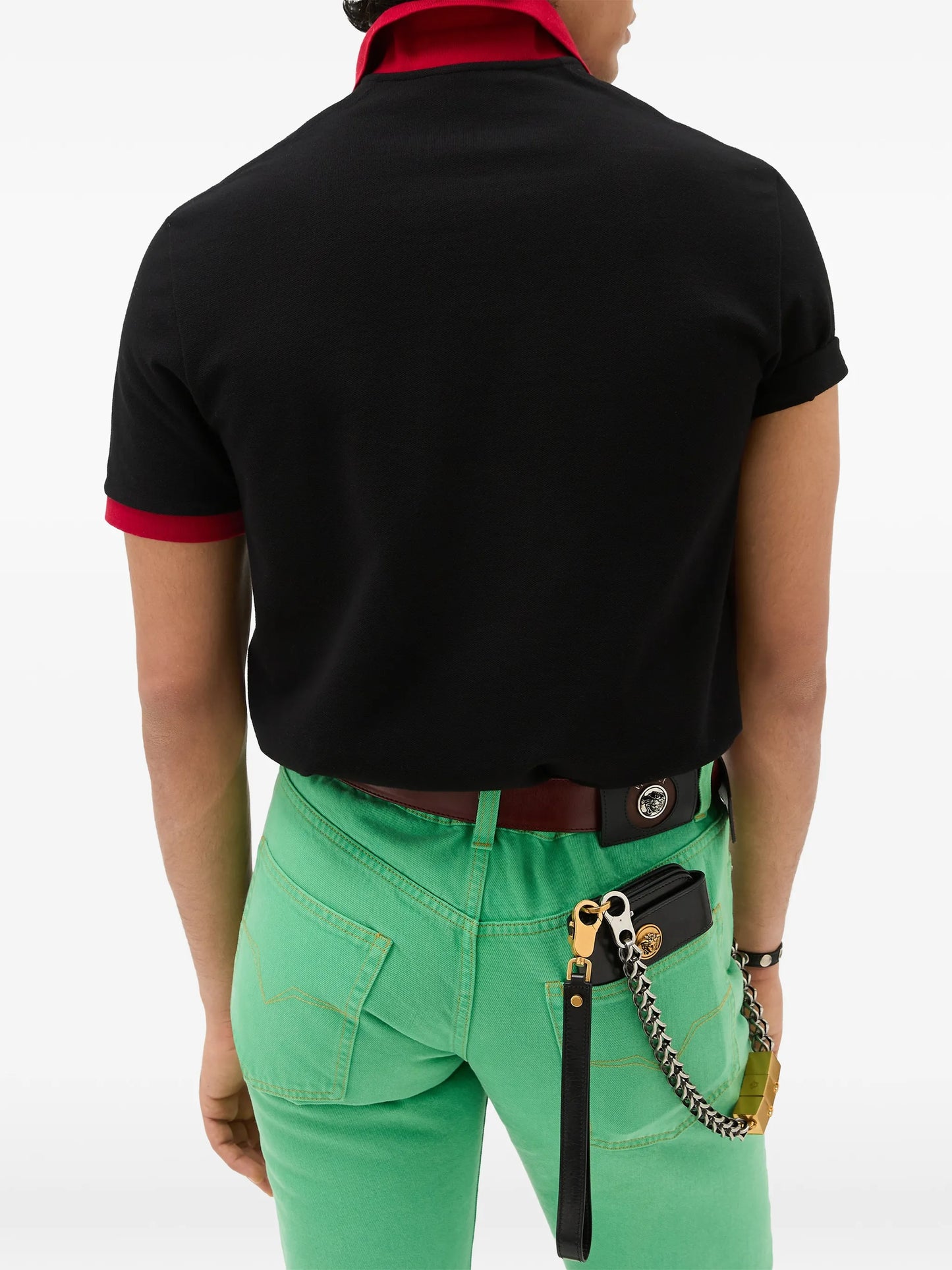 embroidered cotton piqué polo