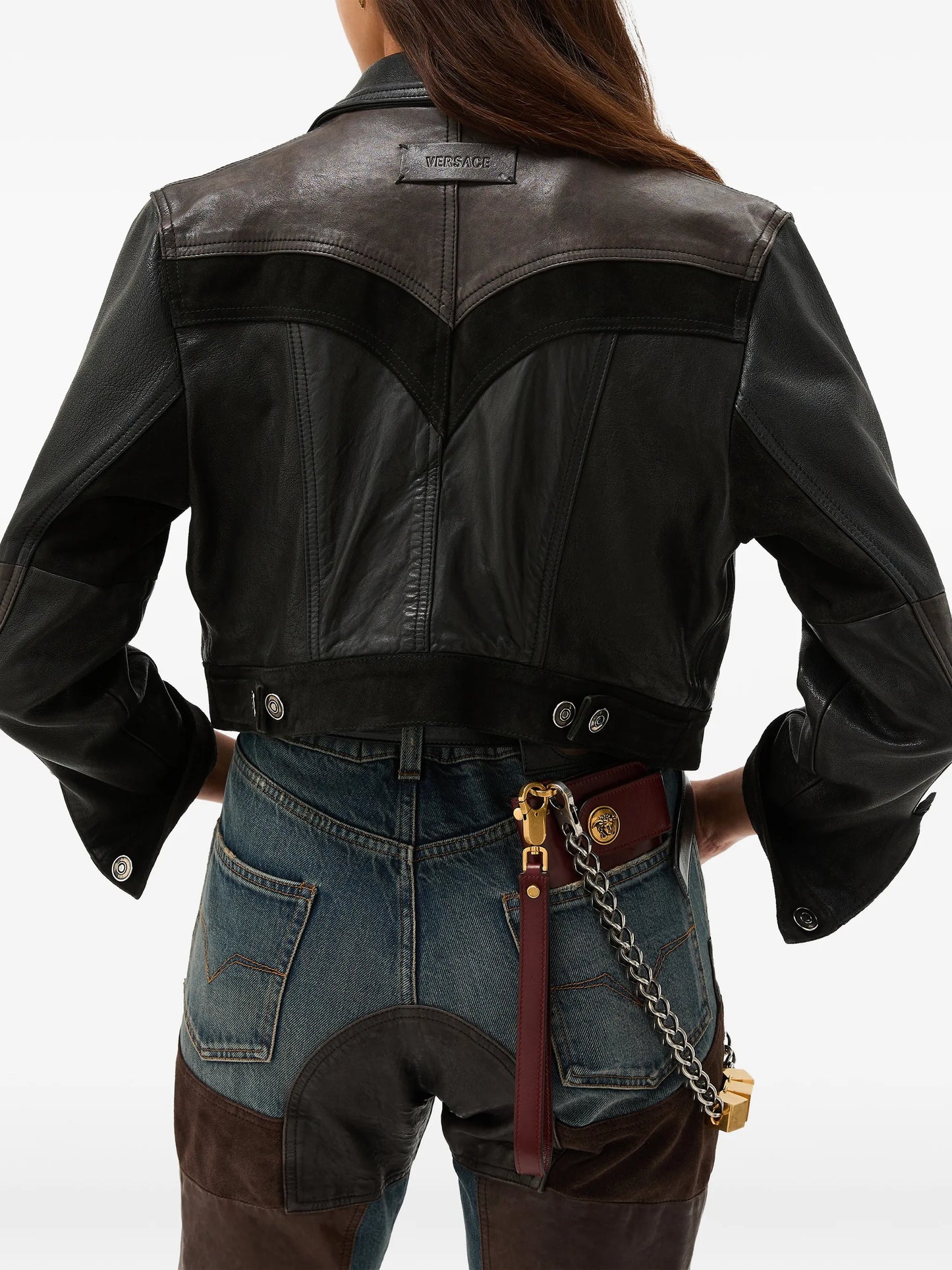 buttoned patch jacket