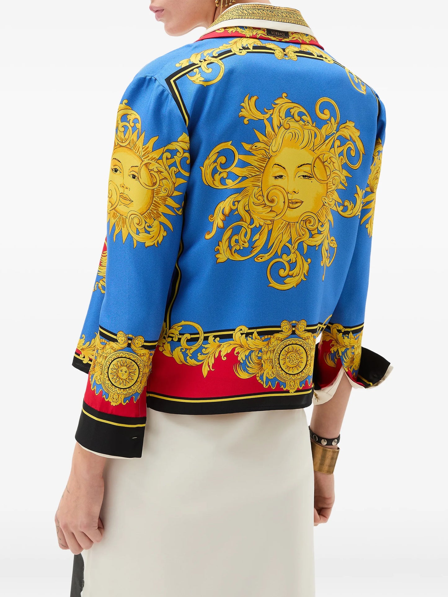printed silk twill shirt