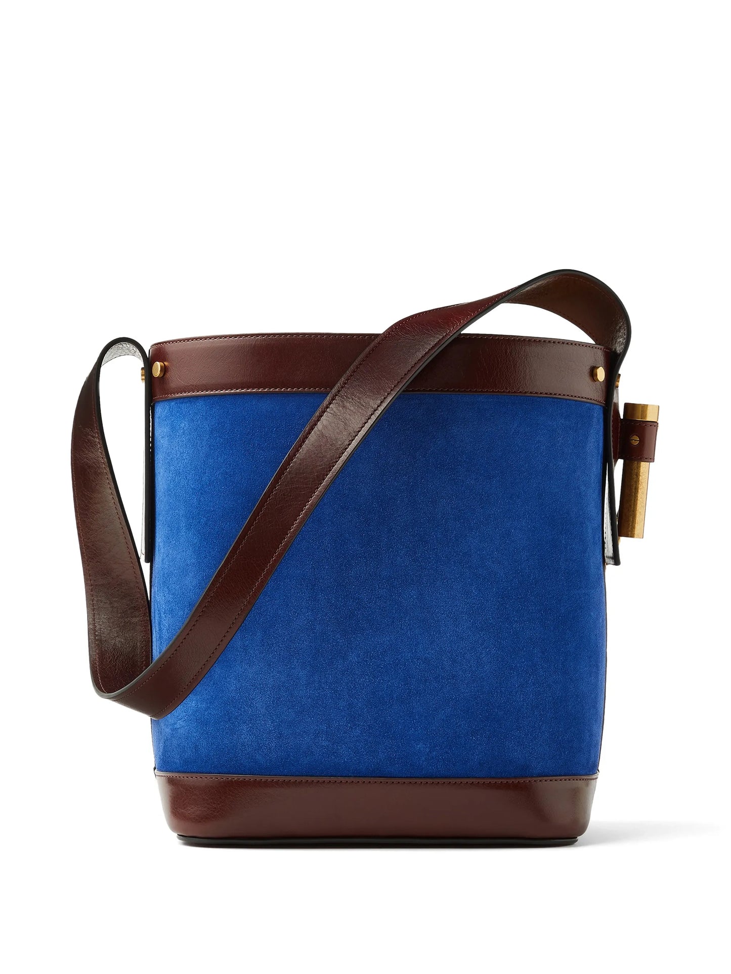 Pivot small suede bucket bag