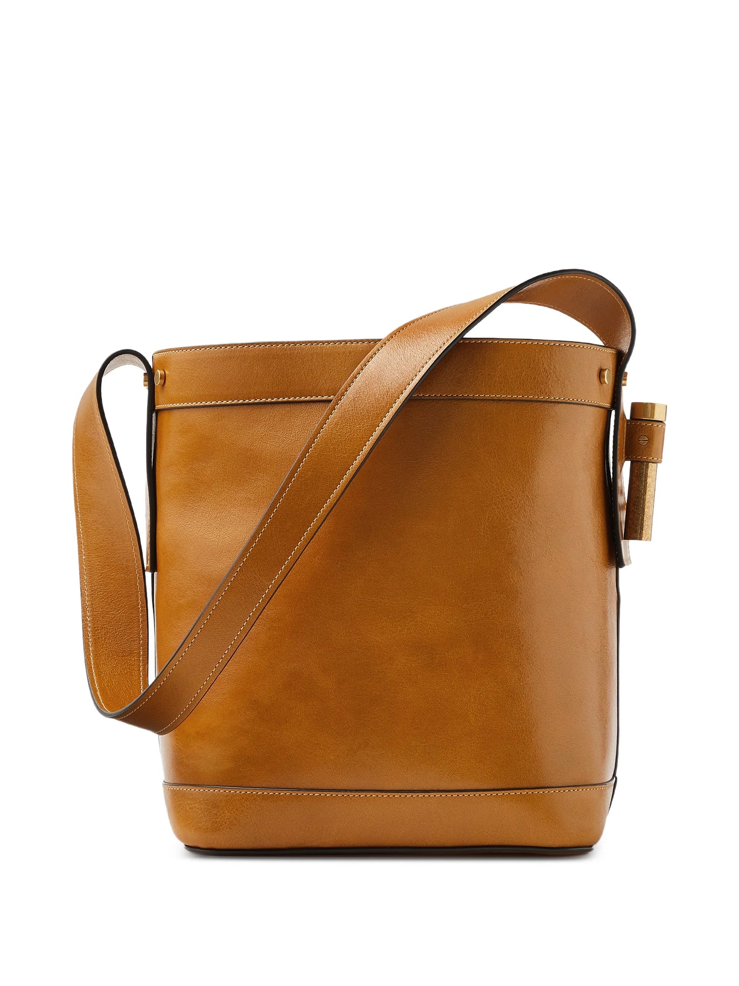 Pivot small leather bucket bag
