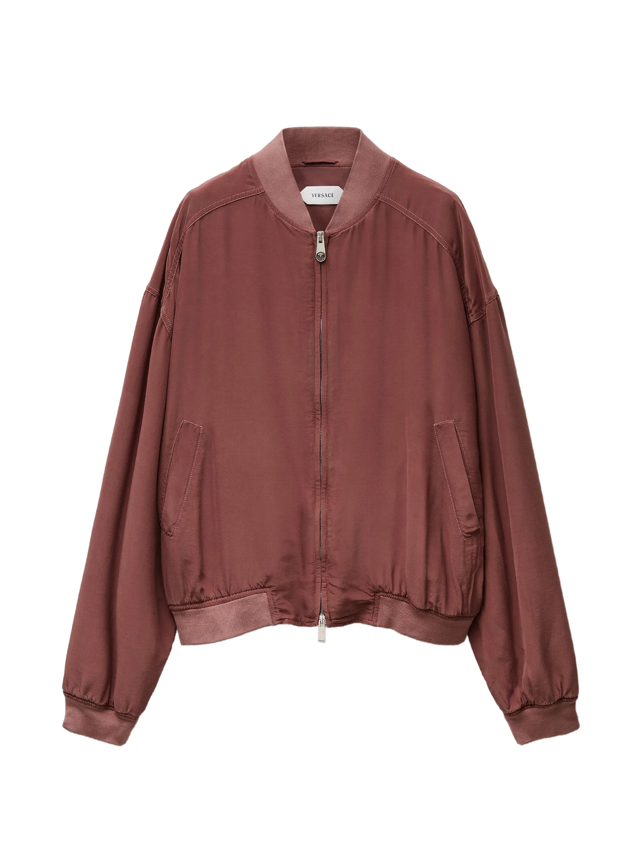 logo-embroidered bomber jacket