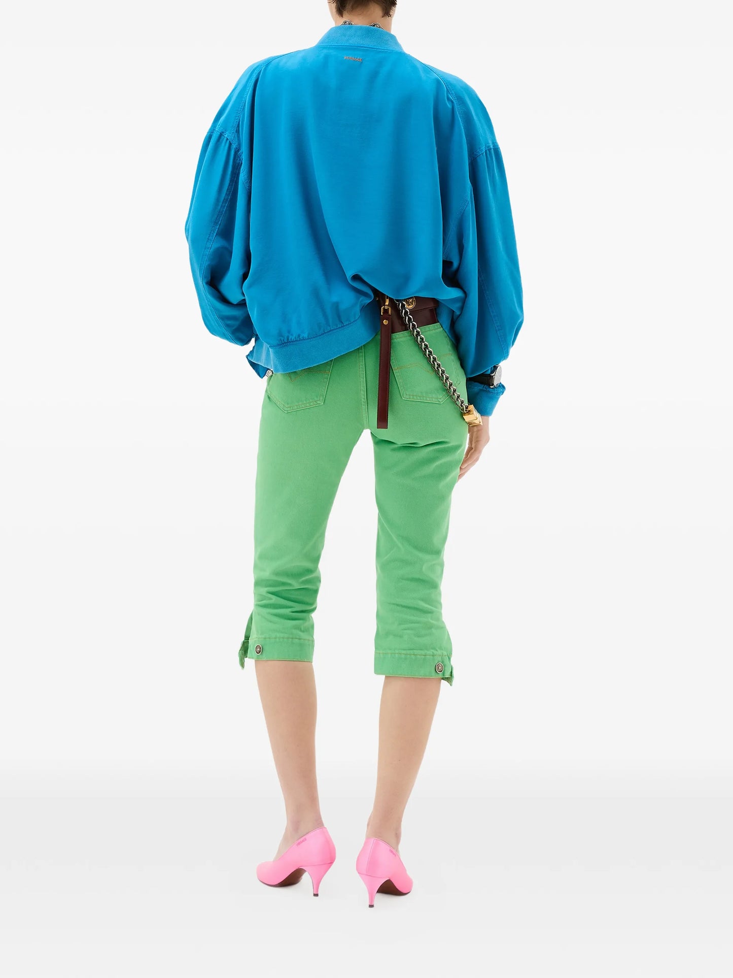 cropped denim jeans