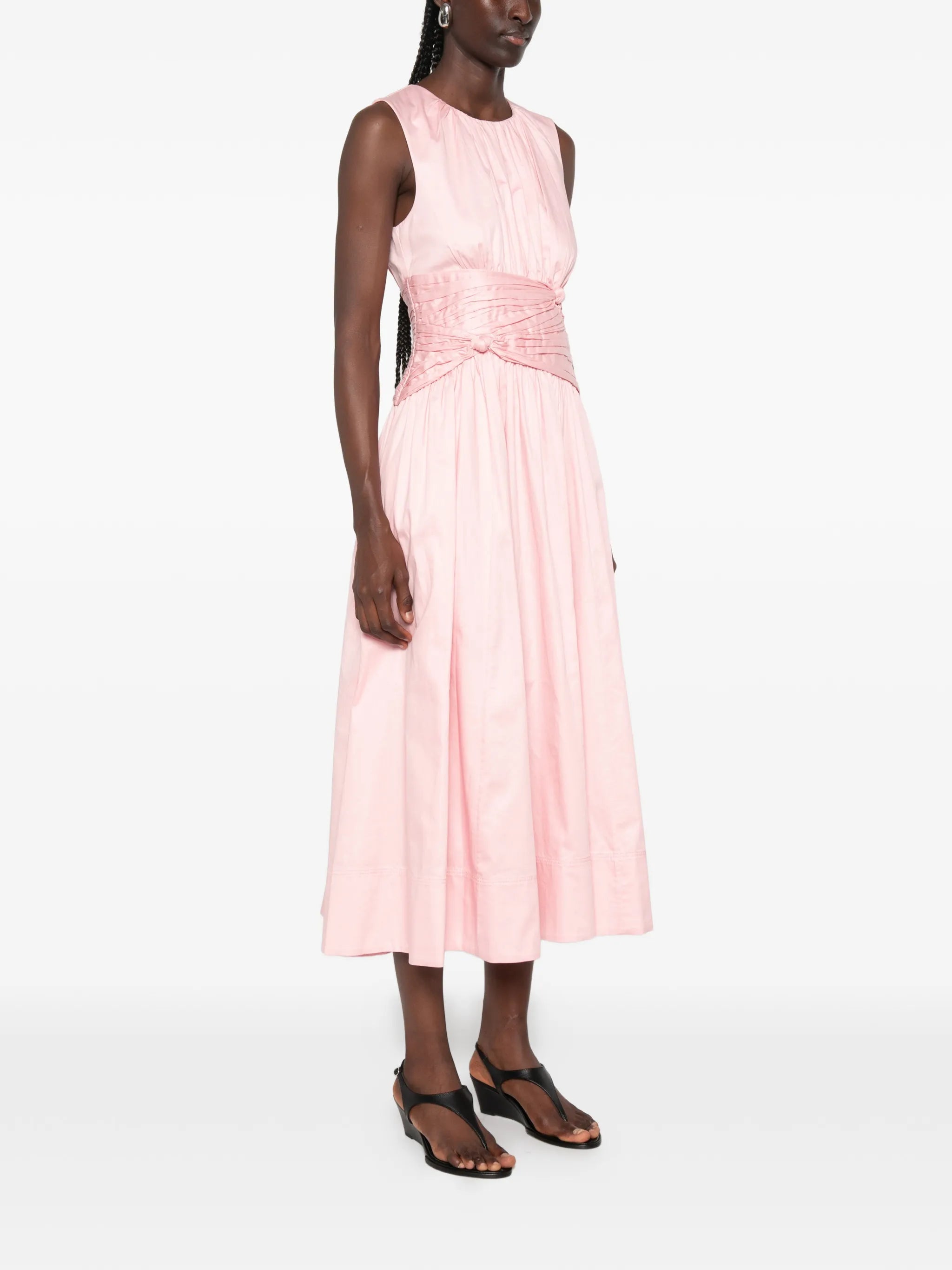 Agatha knot-detail midi dress