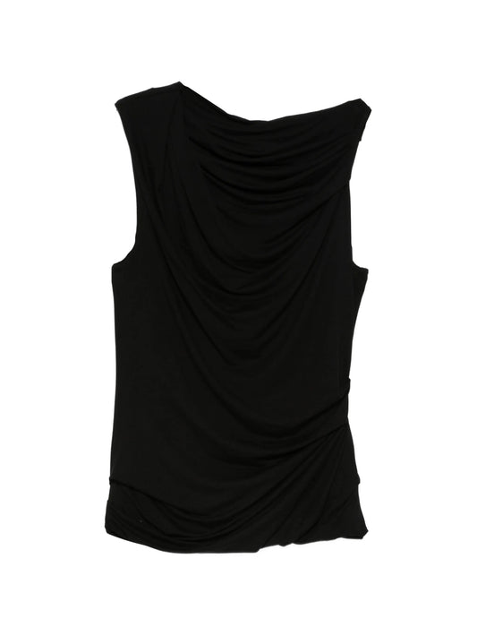 sleeveless draped top