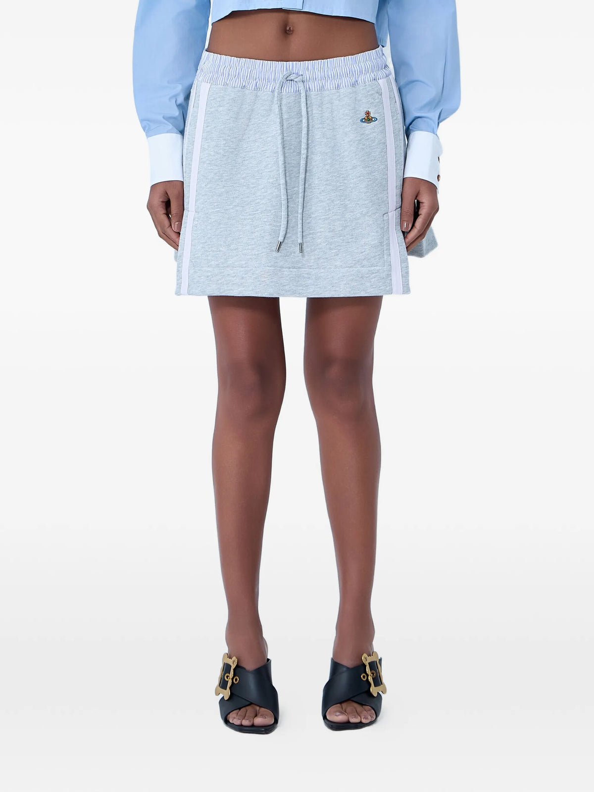 side-stripes mini skirt