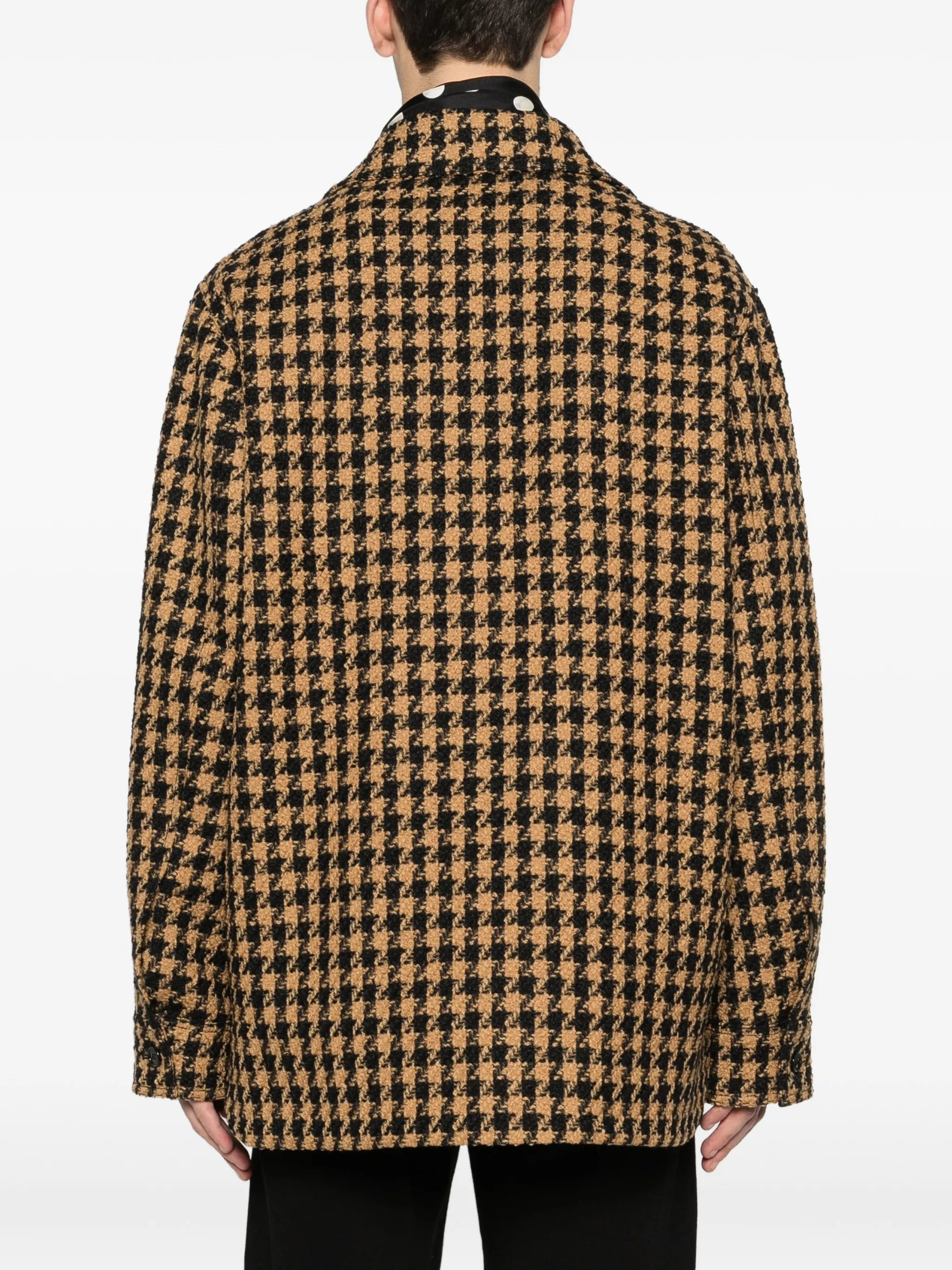 patterned pocket coat