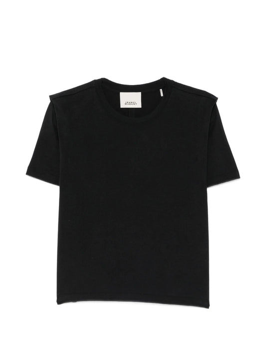 Zelitos padded-shoulder T-shirt