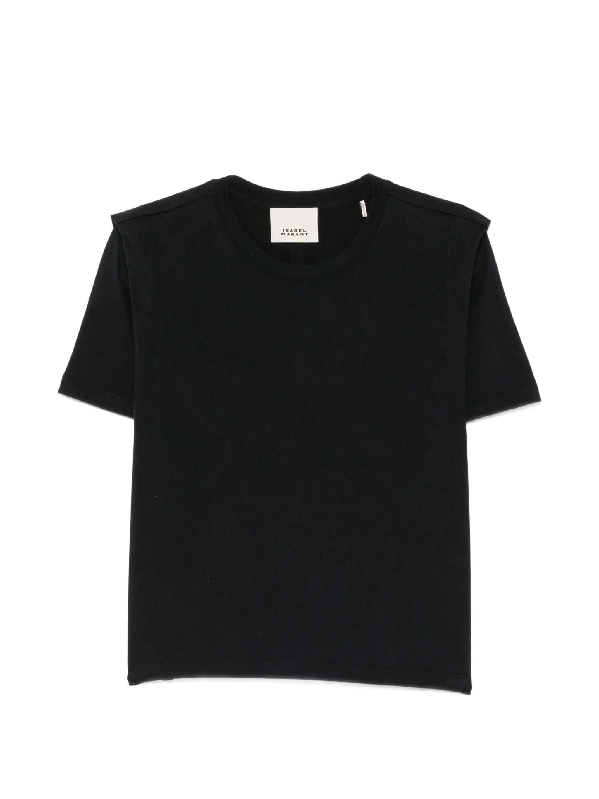 Zelitos plain-colored cotton T-shirt with shoulder pads
