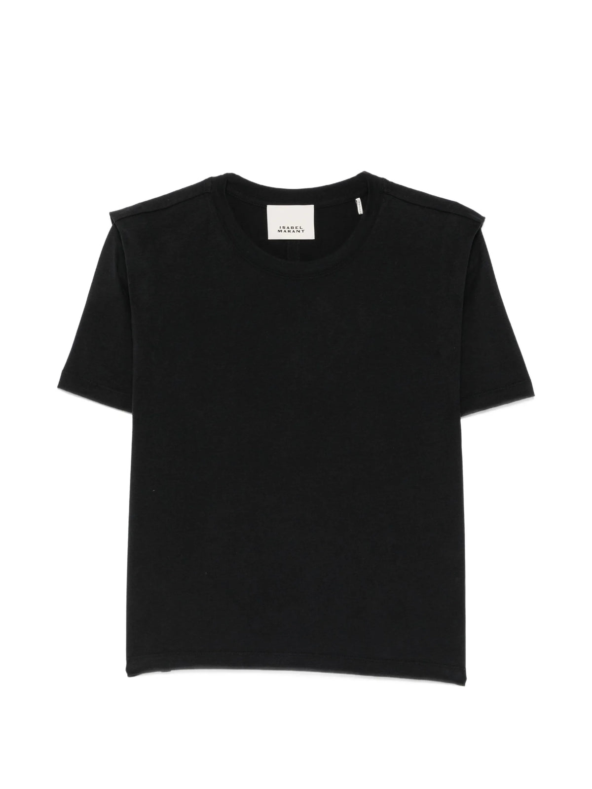 Zelitos plain-colored cotton T-shirt with shoulder pads