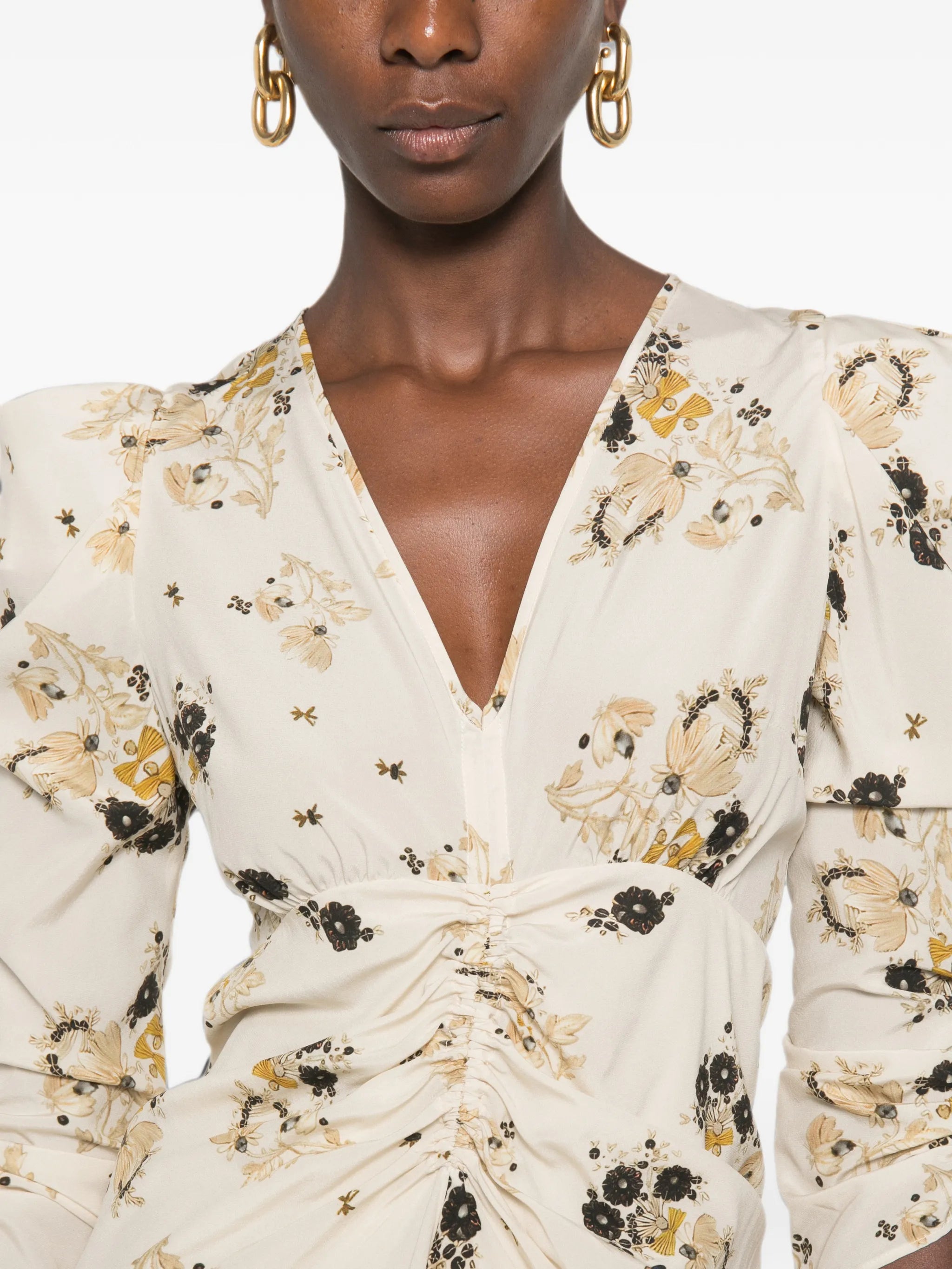 Albini printed silk midi dress