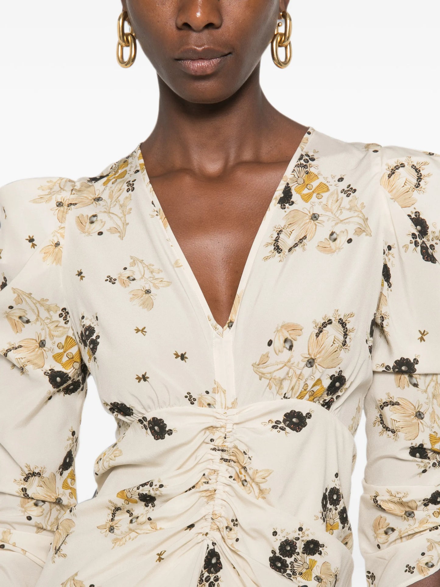 Albini printed silk midi dress